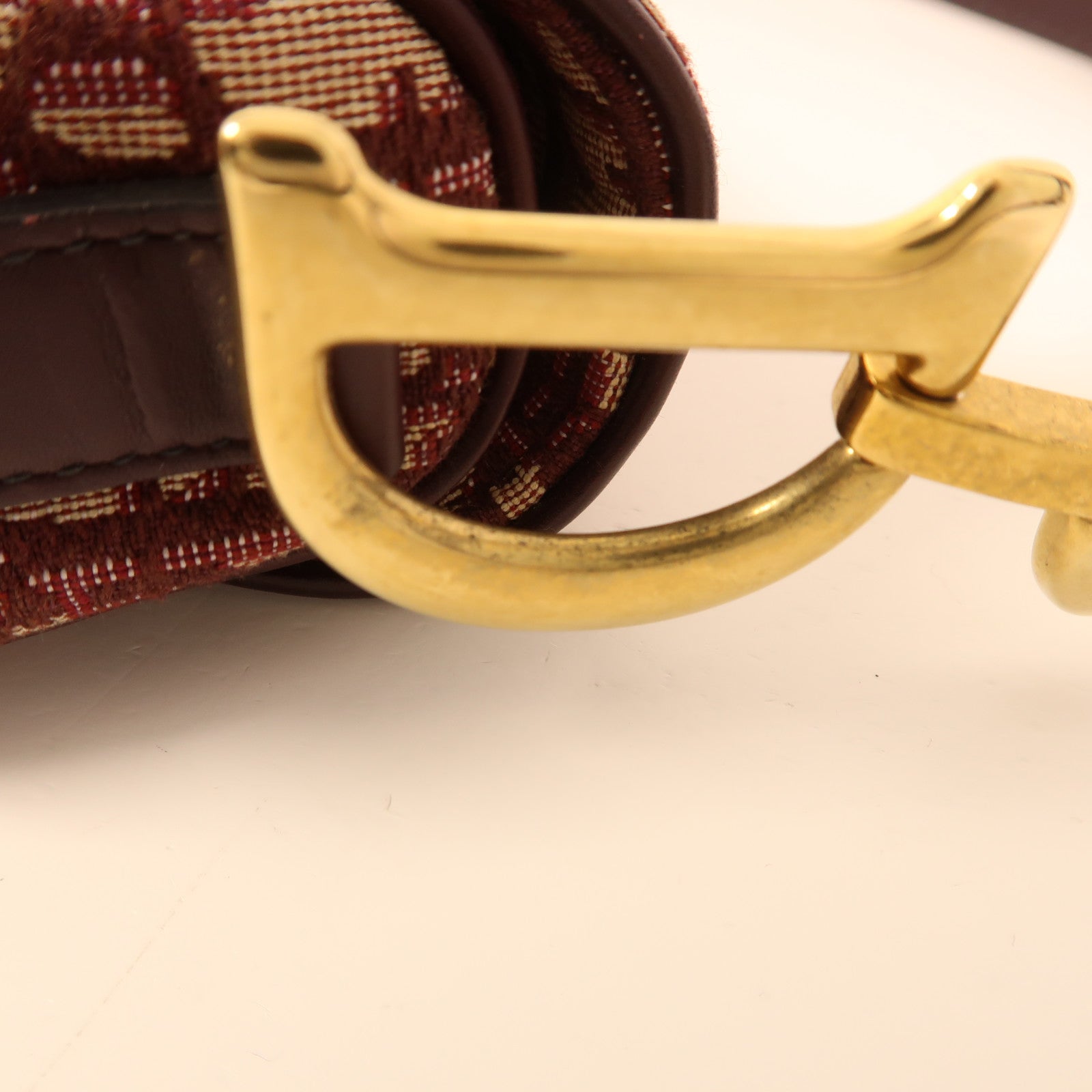 Dior 帆布Saddle Bag金扣肩背袋