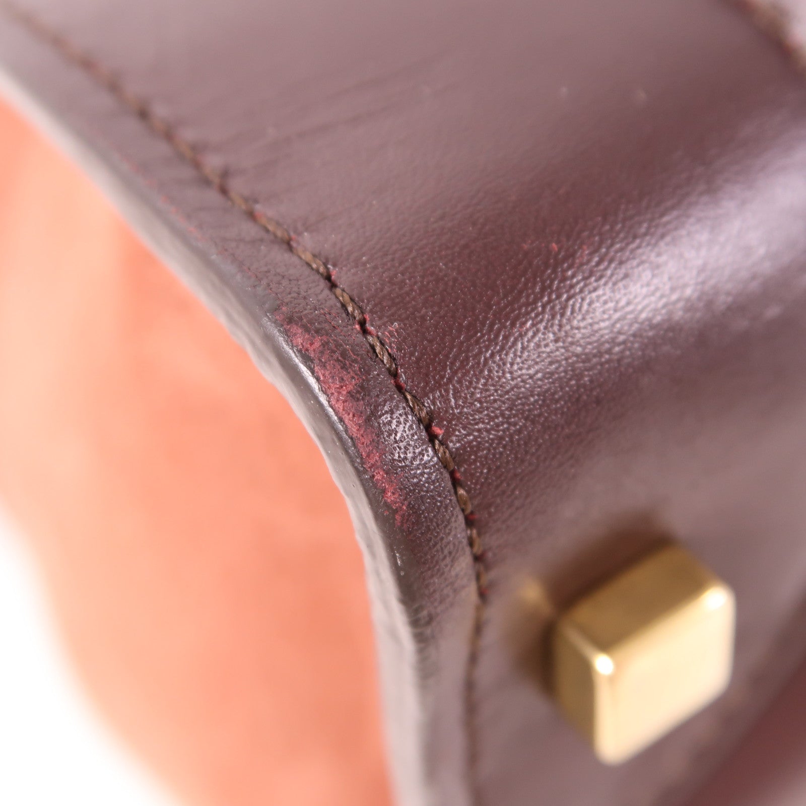 CELINE 牛皮皮革Mini Luggage金扣手挽袋