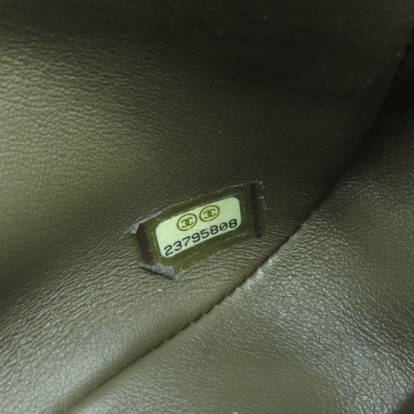 CHANEL 蛇皮皮革2way Shoulder金扣手挽肩背两用袋米色