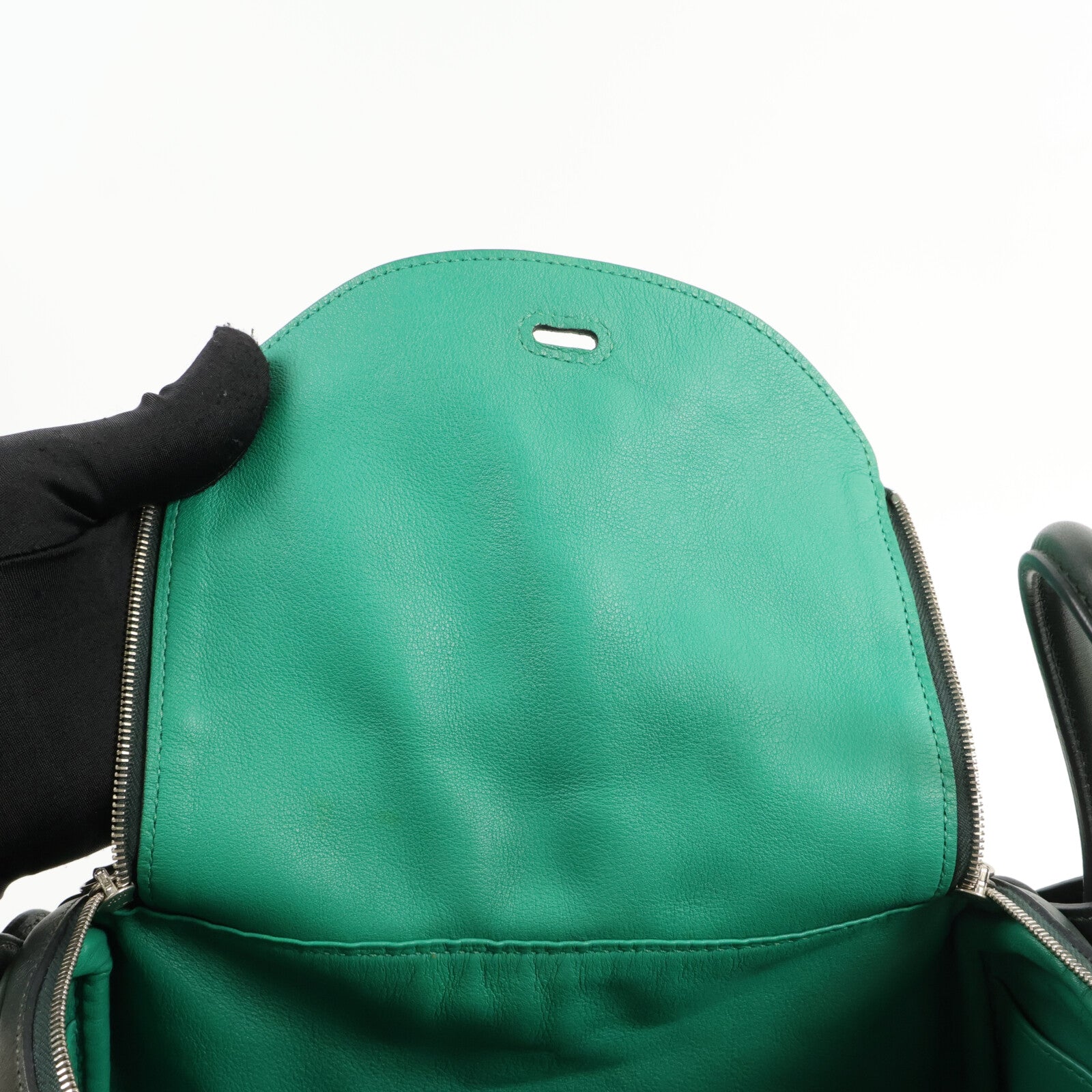 HERMES Swift皮革Lindy 26手挽肩背兩用袋Vert Cypres
