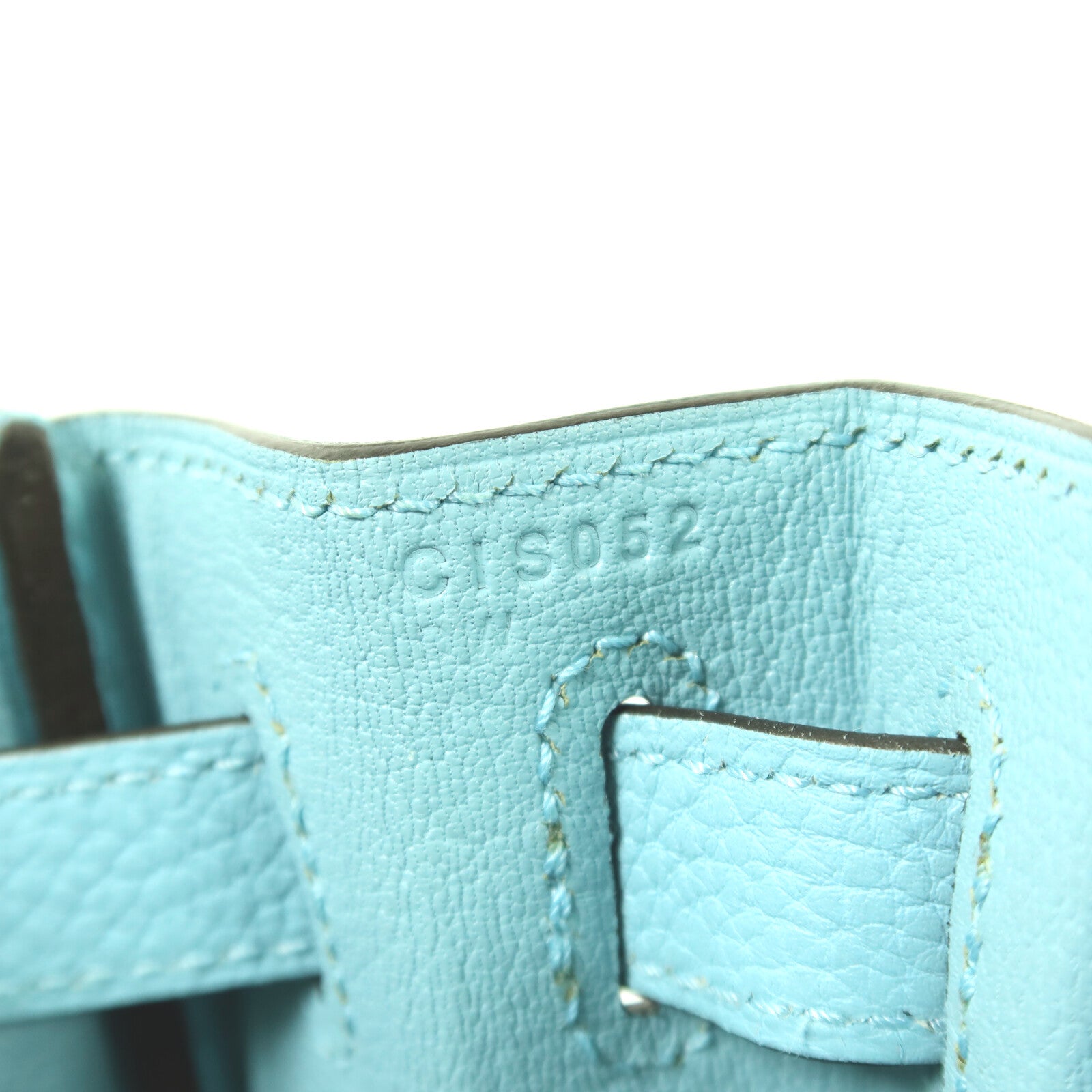 HERMES Togo皮革Kelly 28銀扣手挽肩背兩用袋Bleu Atoll