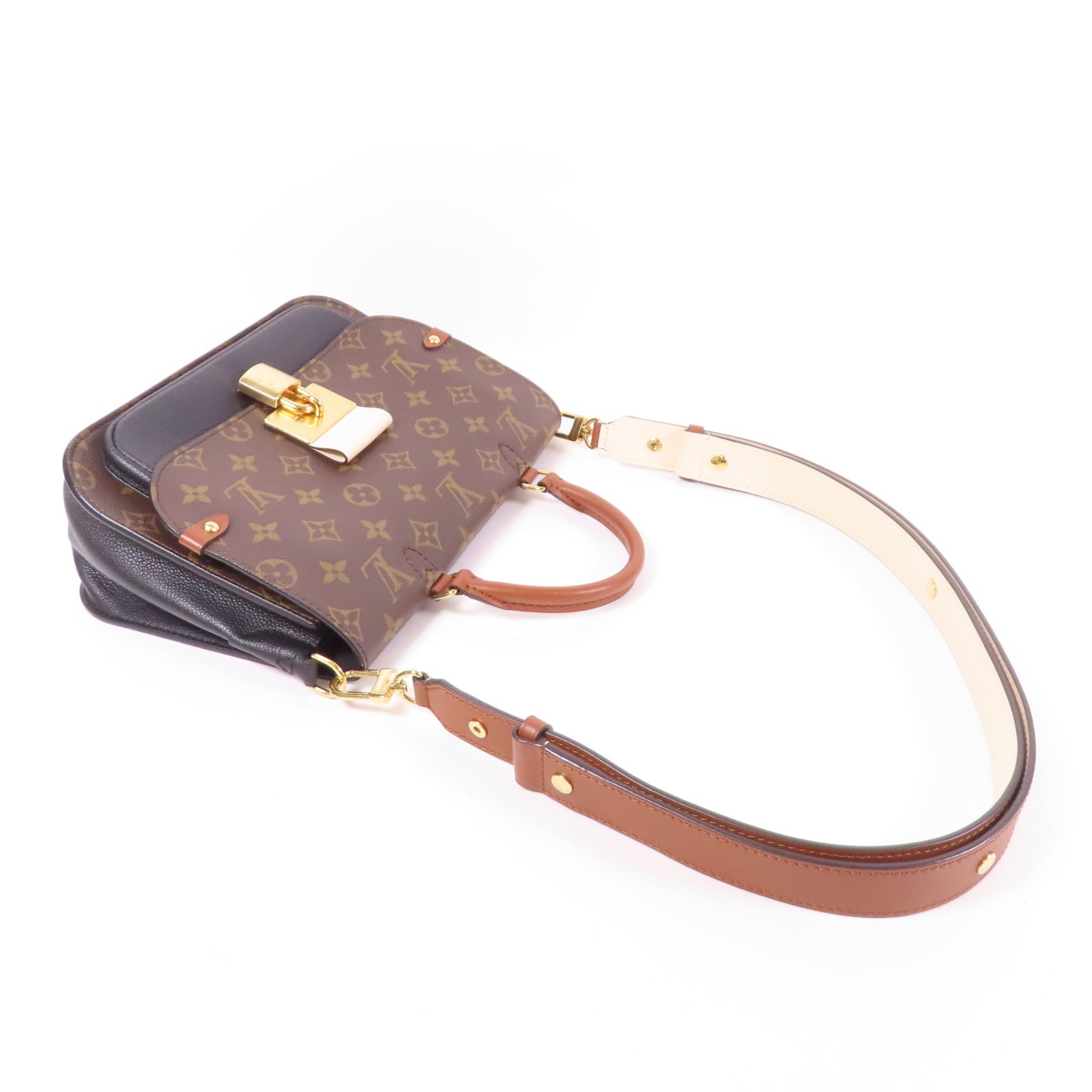 LOUIS VUITTON Monogram Vanguard金扣手挽肩背兩用袋