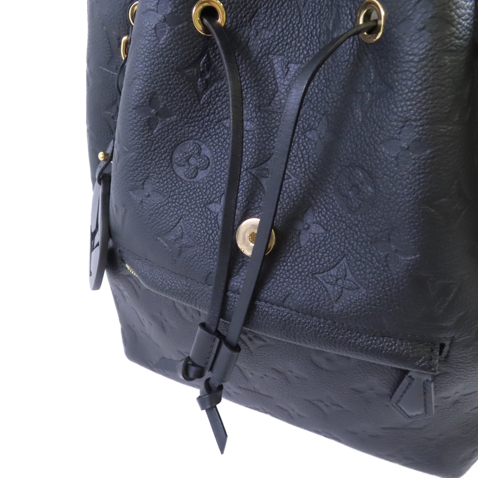 LOUIS VUITTON Monogram Empreinte Momssouris Backpac金扣背包黑色