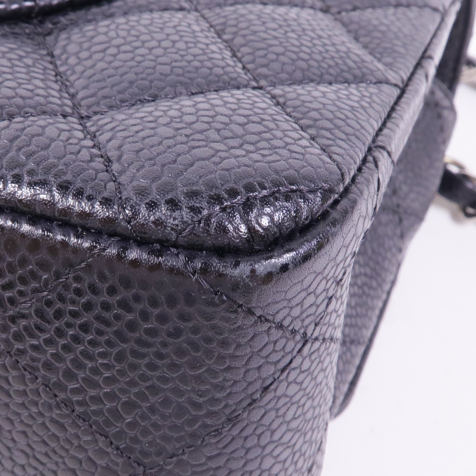 CHANEL 牛皮皮革Classic 25銀扣鏈帶肩背袋
