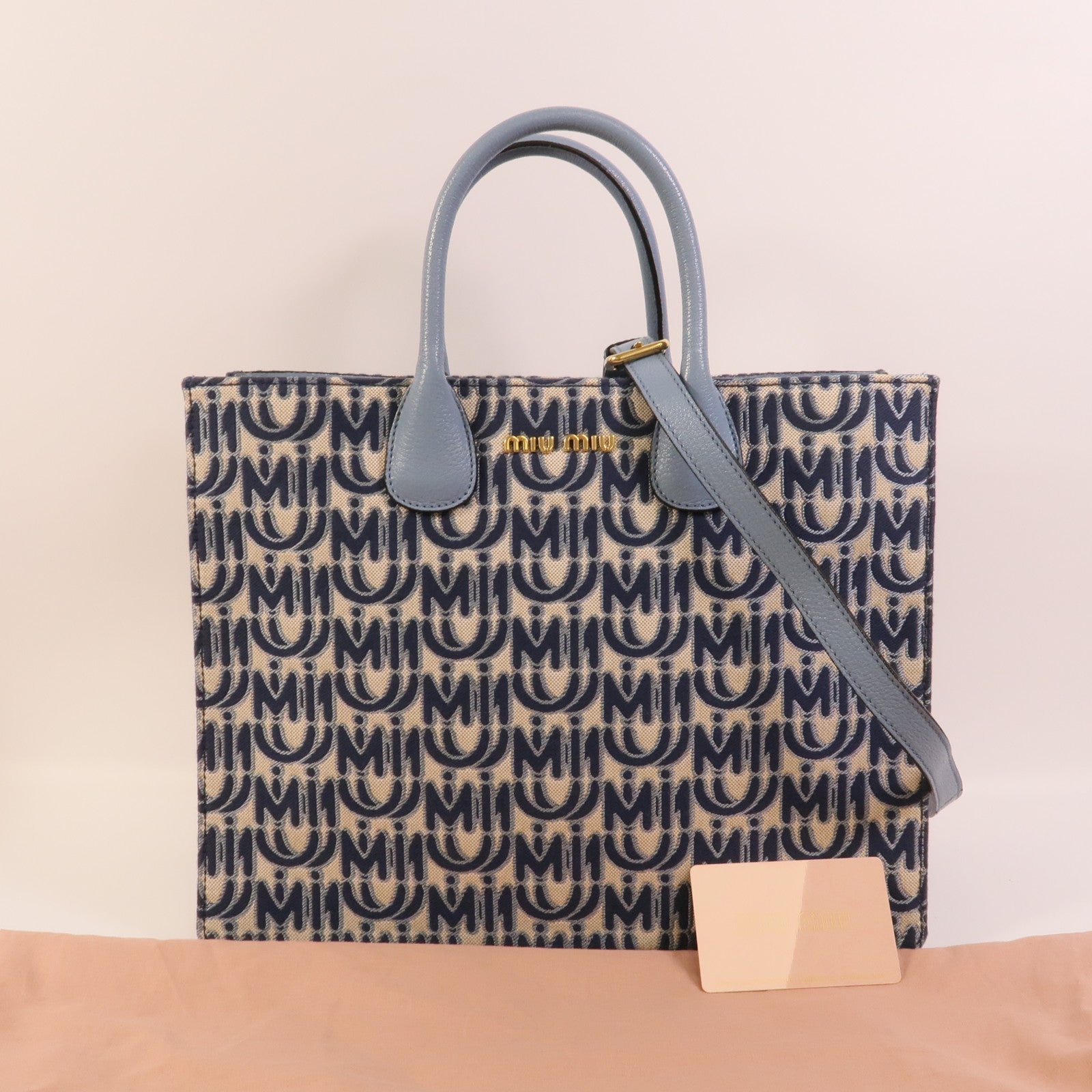 Miu Miu 帆布2way Shoulder手挽肩背兩用袋