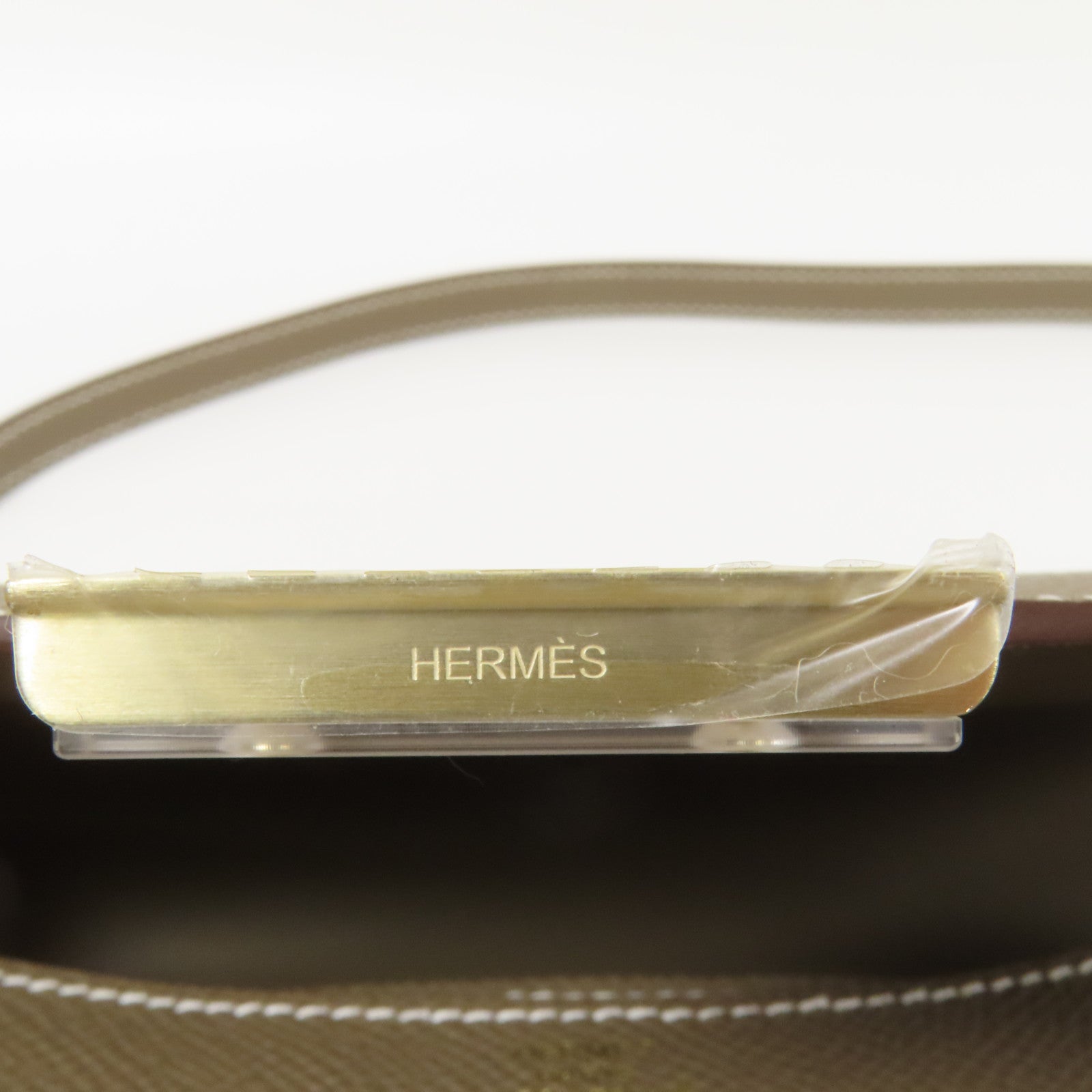 HERMES Epsom皮革Constance Mini金扣肩背袋Etoupe