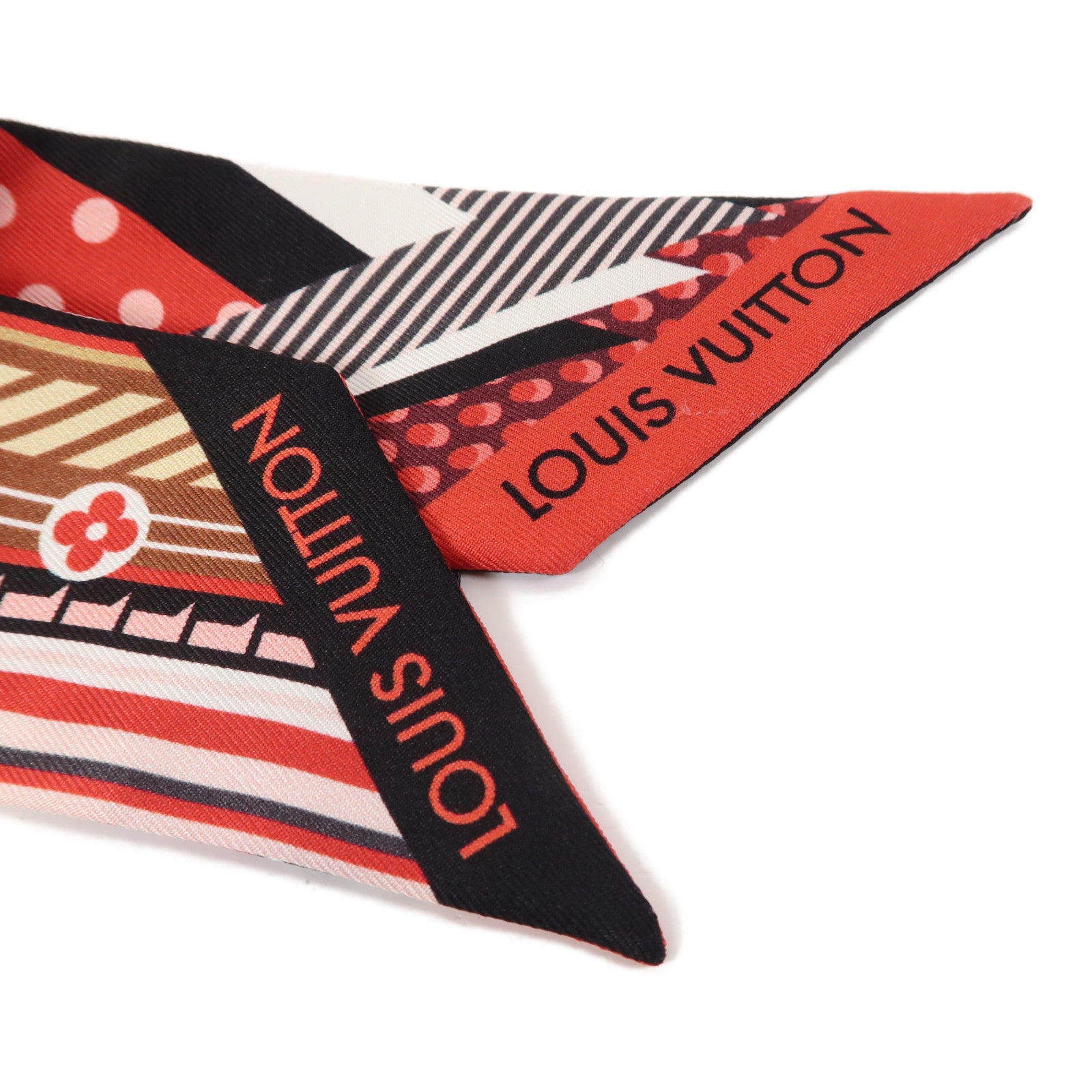 LOUIS VUITTON 【清倉大減價】絲質Bandeau BB PopLV絲巾紅色