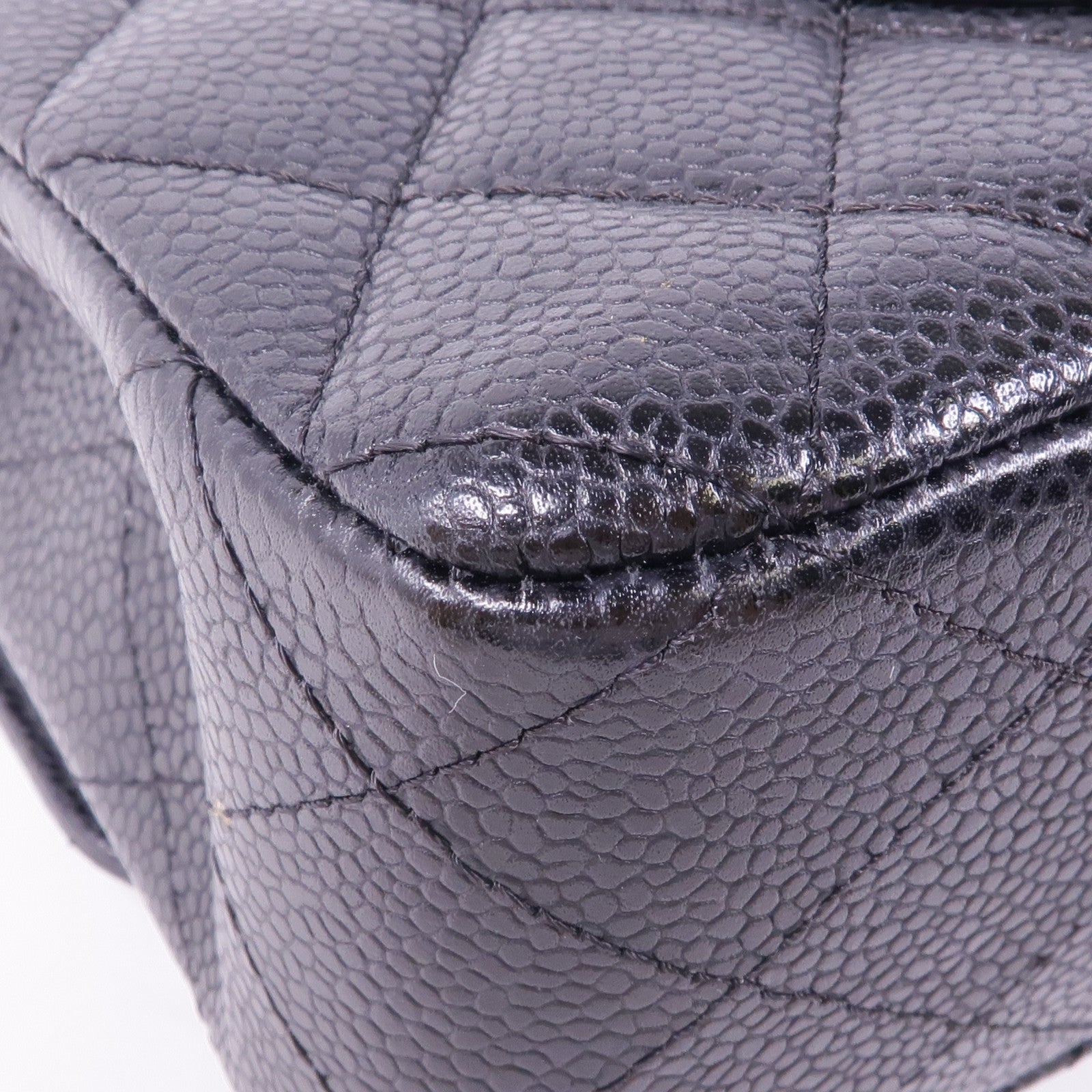 CHANEL 牛皮皮革Classic 25銀扣鏈帶肩背袋