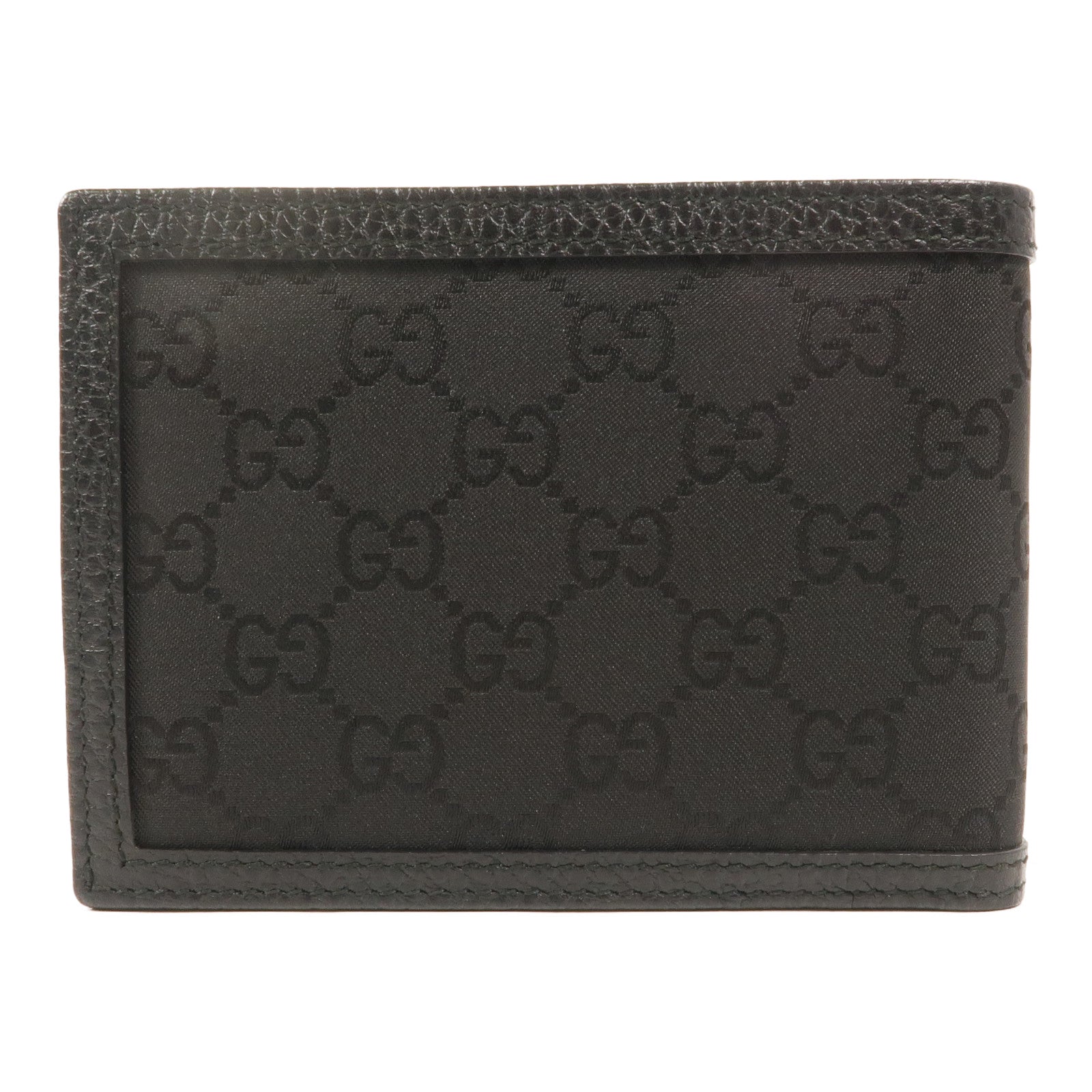 GUCCI 尼龍/牛皮皮革GG Bifold Wallet錢包