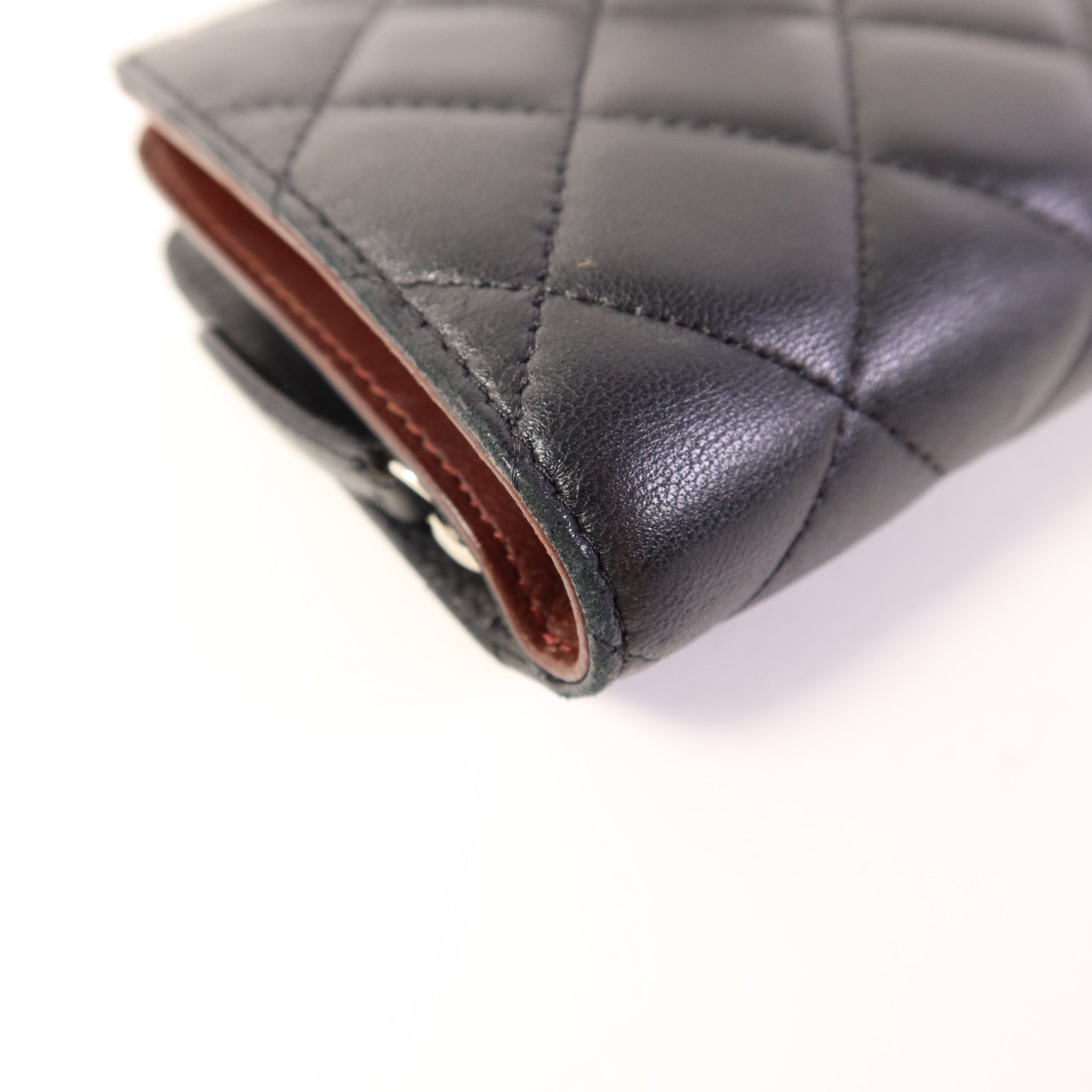 CHANEL 羊皮皮革Wallet銀扣錢包