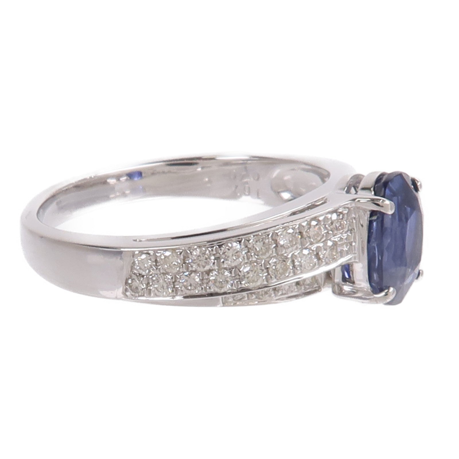 JEWELRY 18K白金Sapphire Diamond Ring藍寶石鑽石戒指