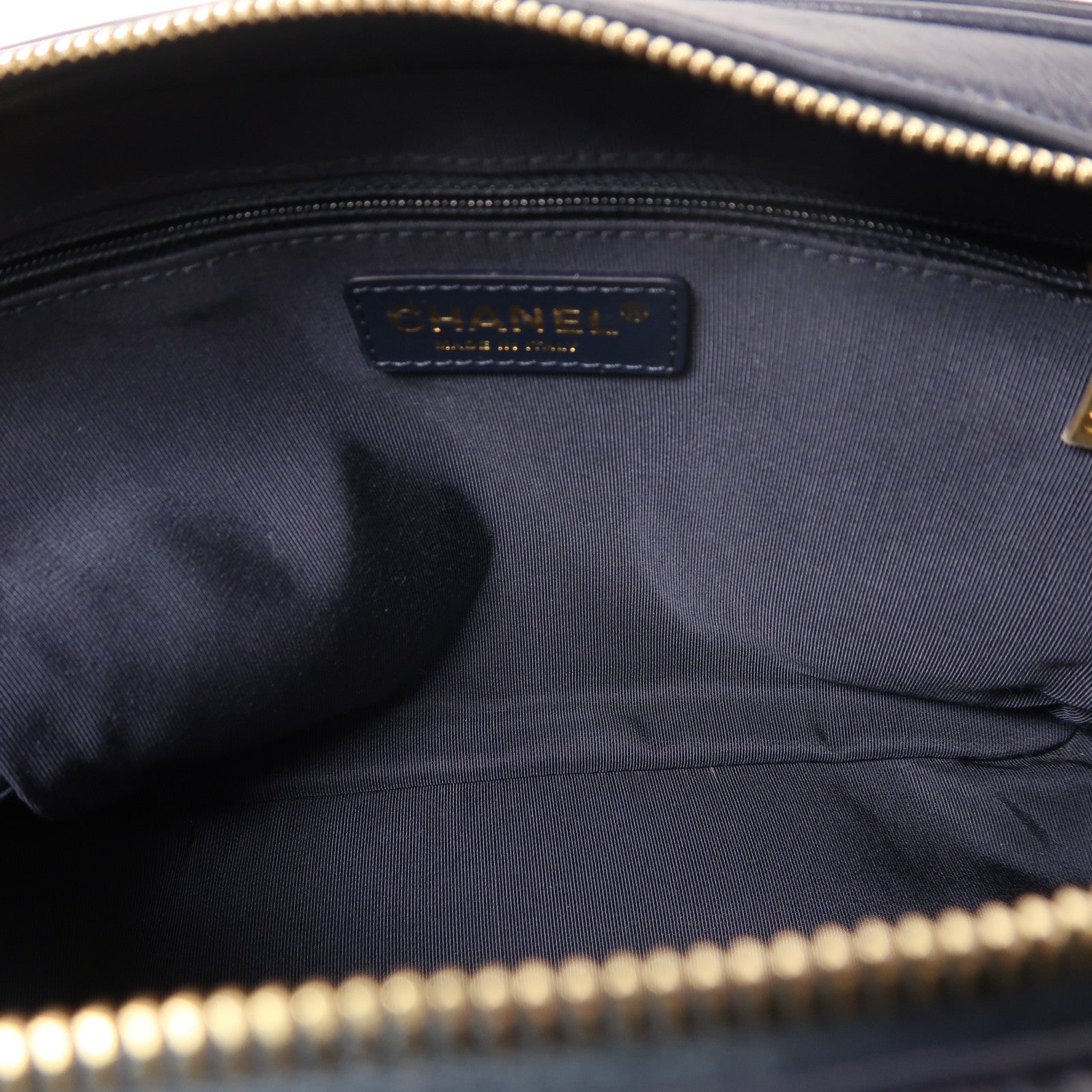 CHANEL 牛皮皮革2 Way Shoulder金扣手挽肩背兩用袋