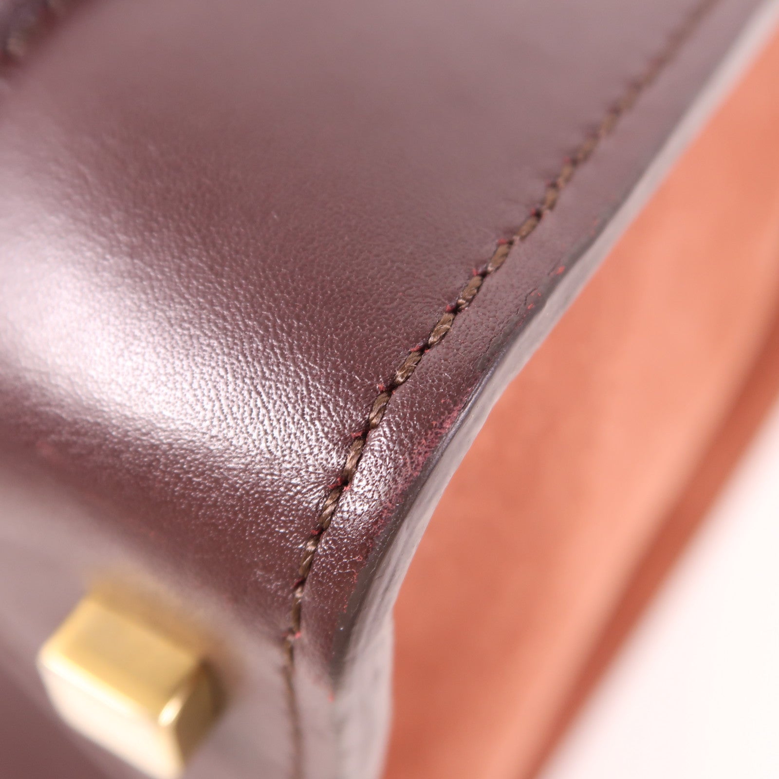 CELINE 牛皮皮革Mini Luggage金扣手挽袋