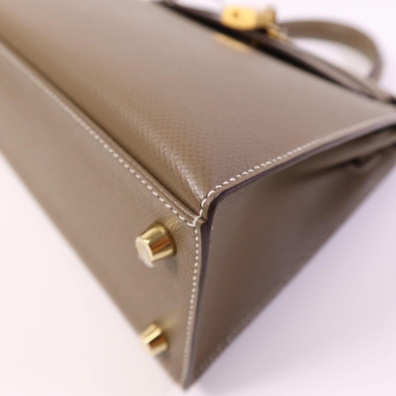 HERMES Epsom皮革Kelly 25金扣手挽肩背兩用袋