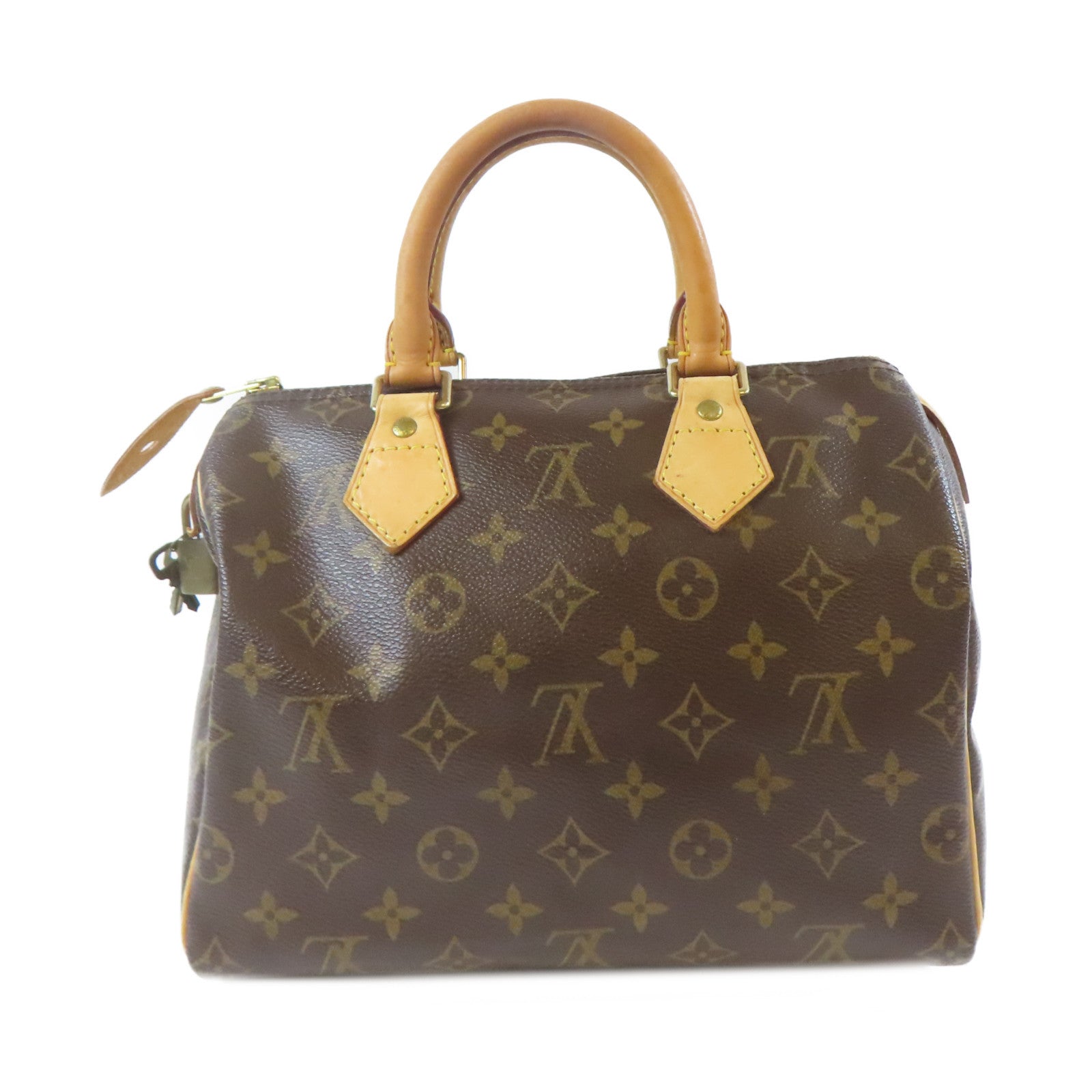 LOUIS VUITTON Monogram Speedy 25金扣手挽袋啡色