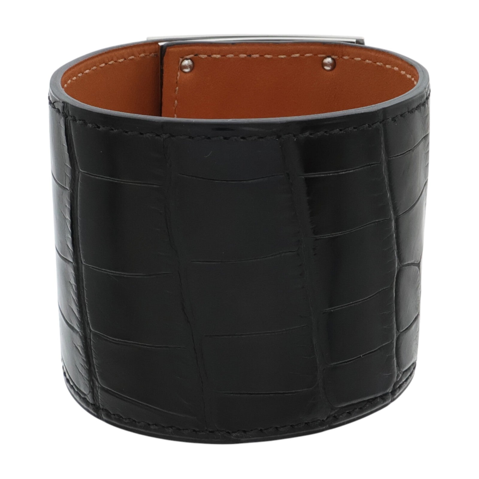 HERMES 鱷魚皮革Kelly Dog Extreme Bracelet手鐲Noir