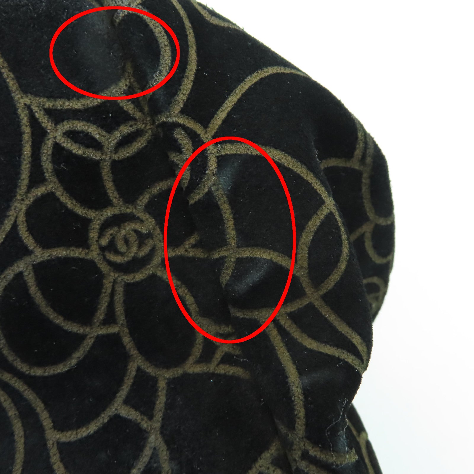 CHANEL 【清倉大減價】麂皮皮革Chain Shoulder銀扣鏈帶肩背袋黑色