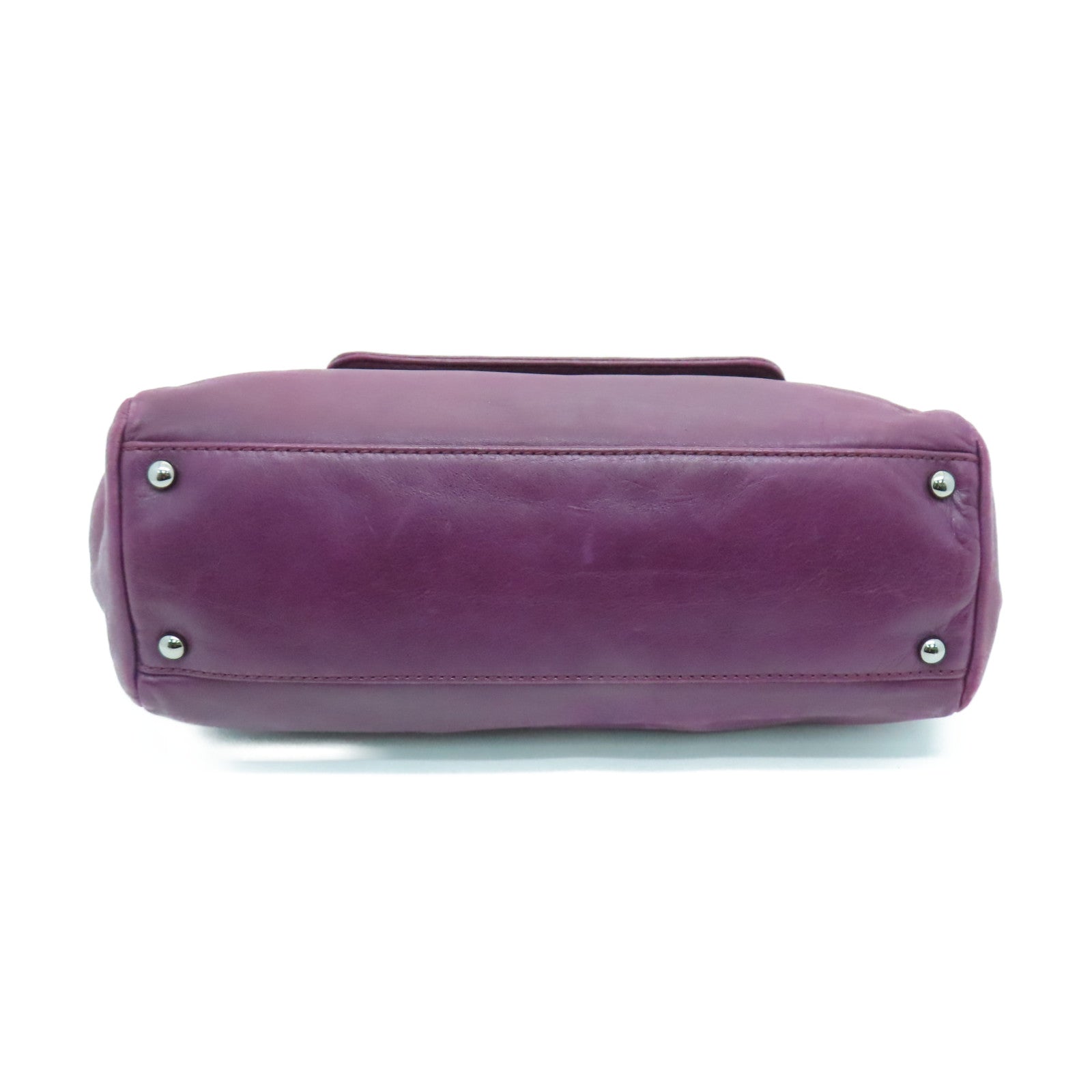CHANEL sheepskin leather Shoulder Bag silver buckle chain shoulder bag purple
