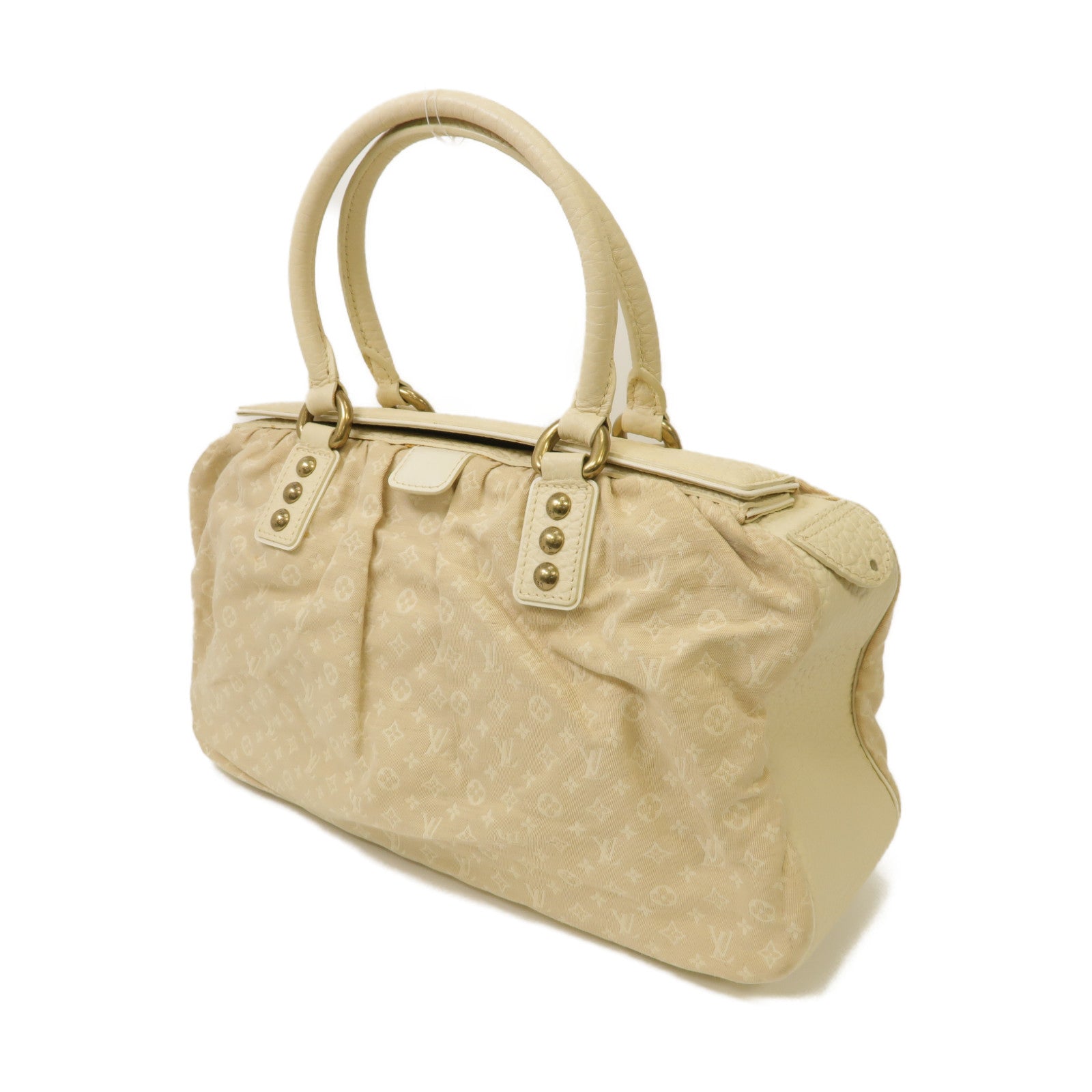 LOUIS VUITTON 【激減優惠】Monogram Mini帆布Trapeze GM金扣手挽袋米色