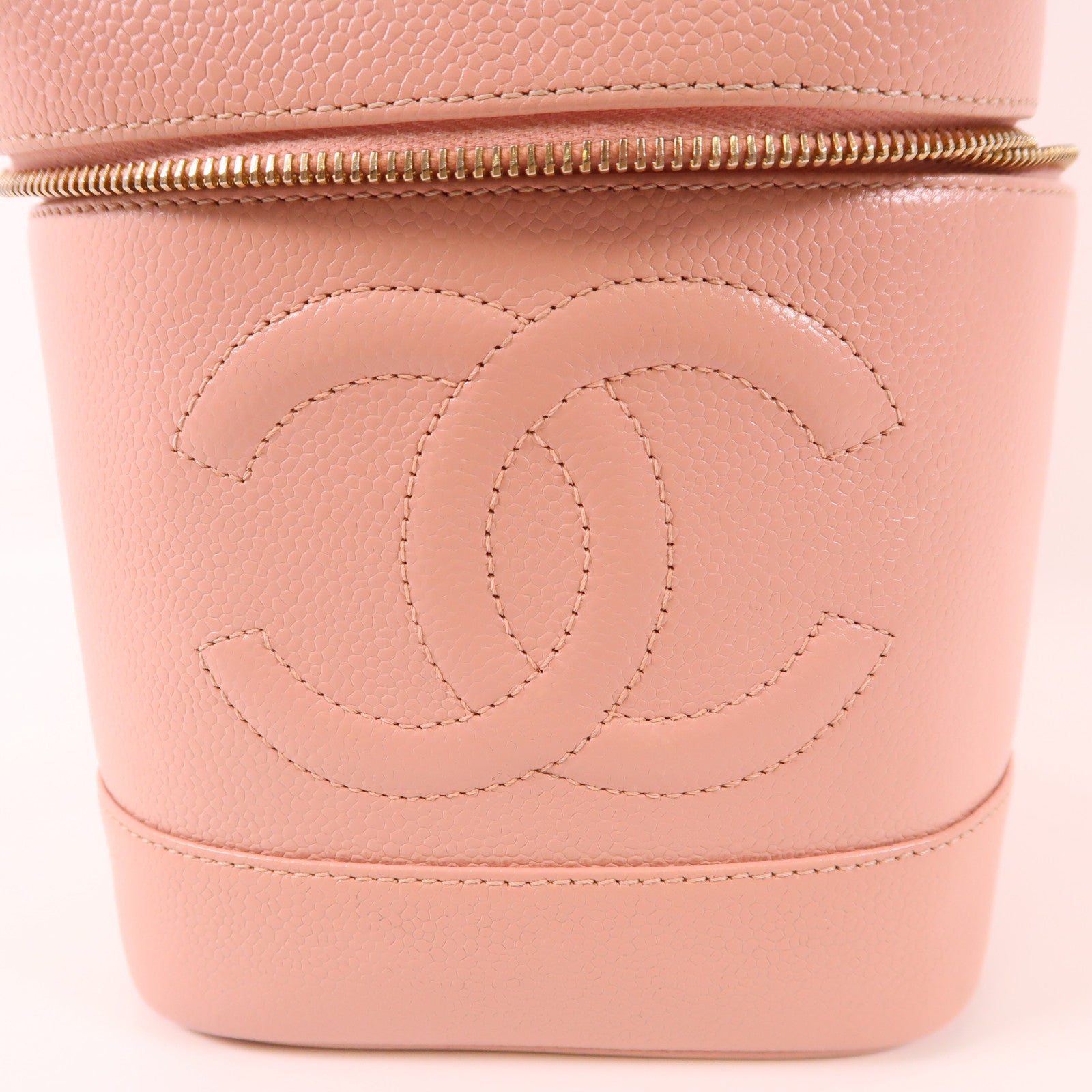 CHANEL 牛皮皮革Vintage Vanity Bag金扣手挽袋