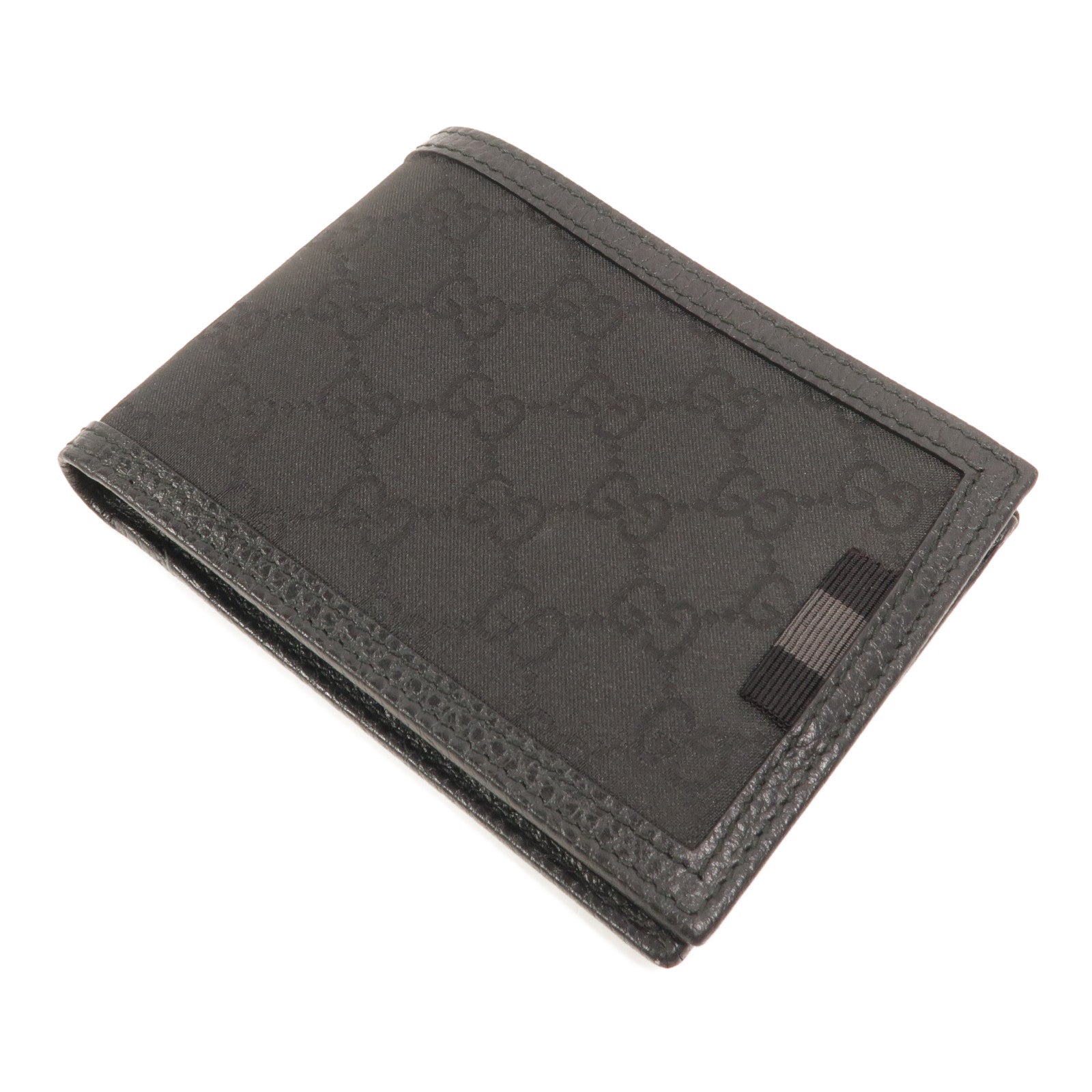 GUCCI 尼龍/牛皮皮革GG Bifold Wallet錢包