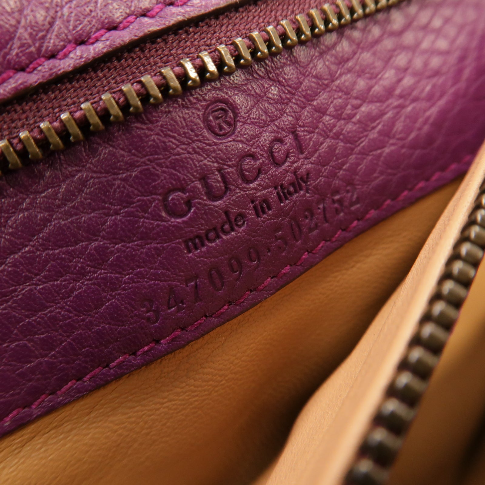 GUCCI **【激減優惠】牛皮皮革Shoulder Bag肩背袋紫色