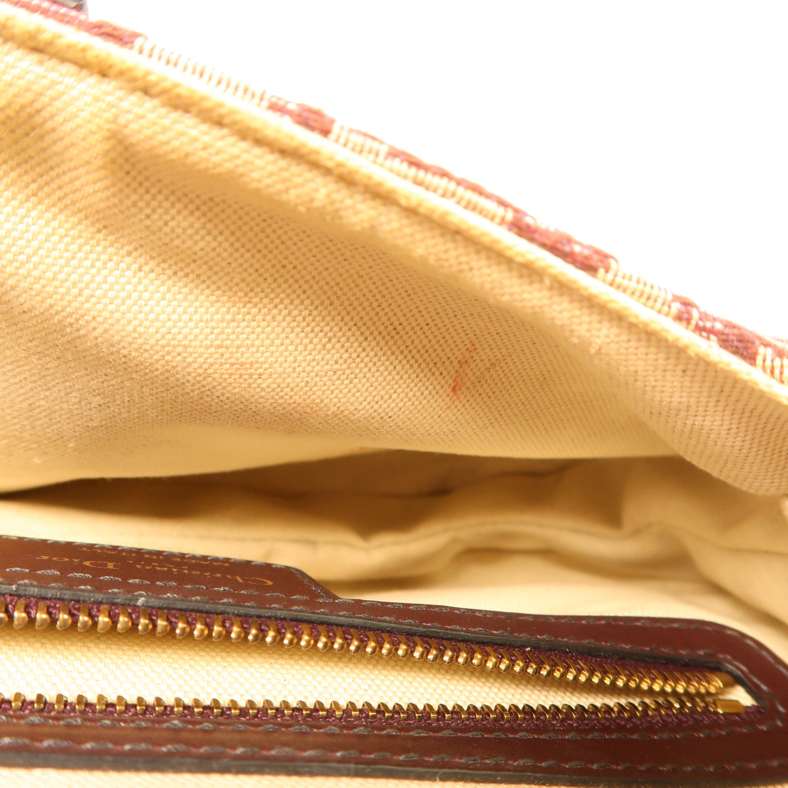 Dior 帆布Saddle Bag金扣肩背袋