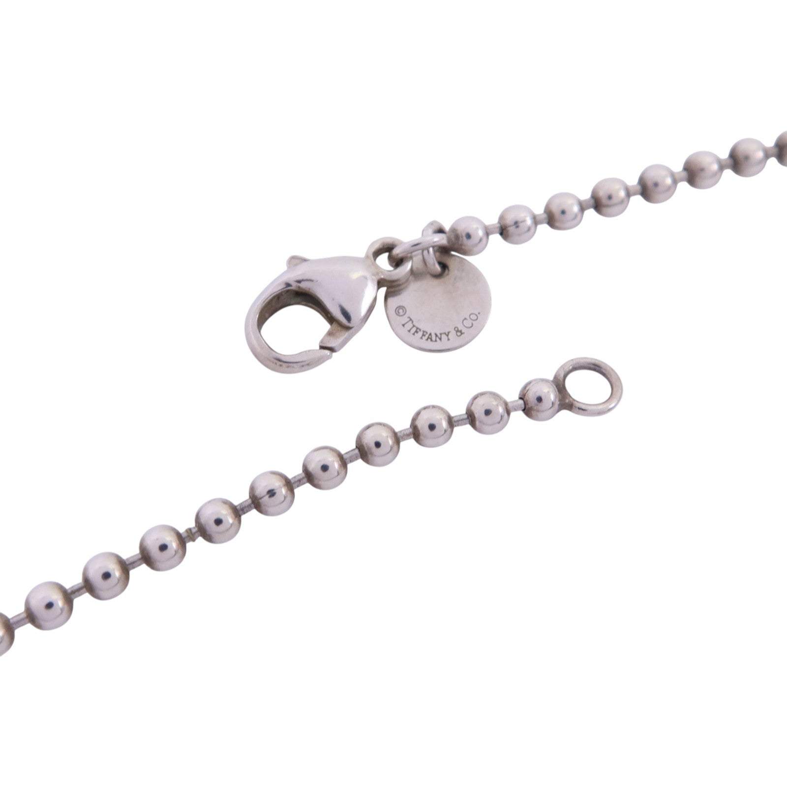 TIFFANY＆CO 925純銀Heart Long Necklcae銀扣項鏈