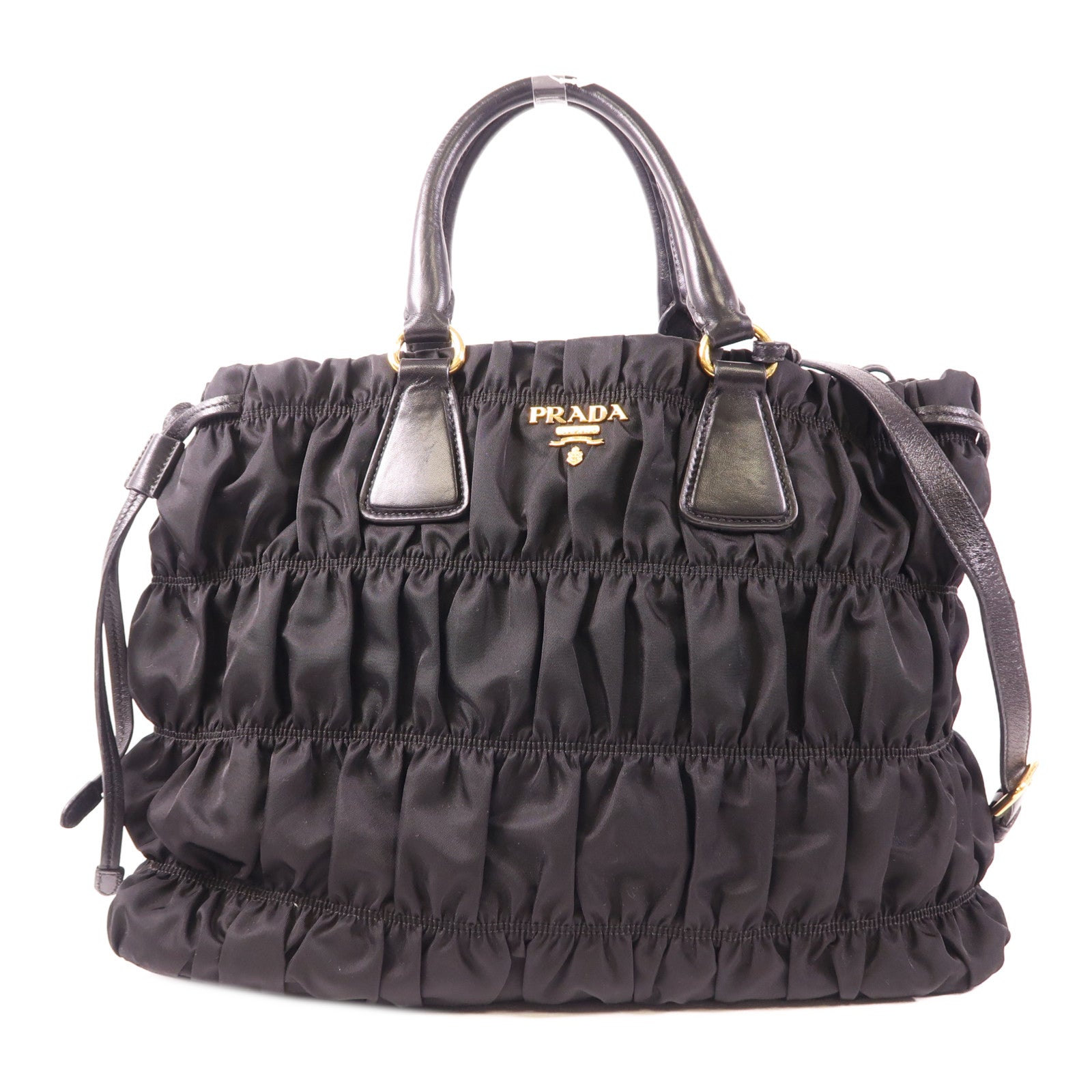 PRADA 尼龍2 Way Shoulder金扣手挽肩背兩用袋