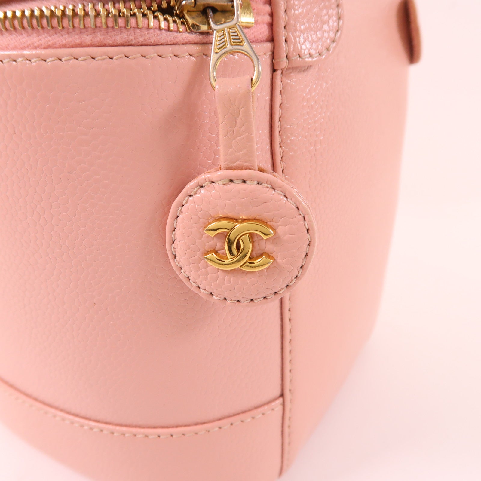 CHANEL 牛皮皮革Vintage Vanity Bag金扣手挽袋