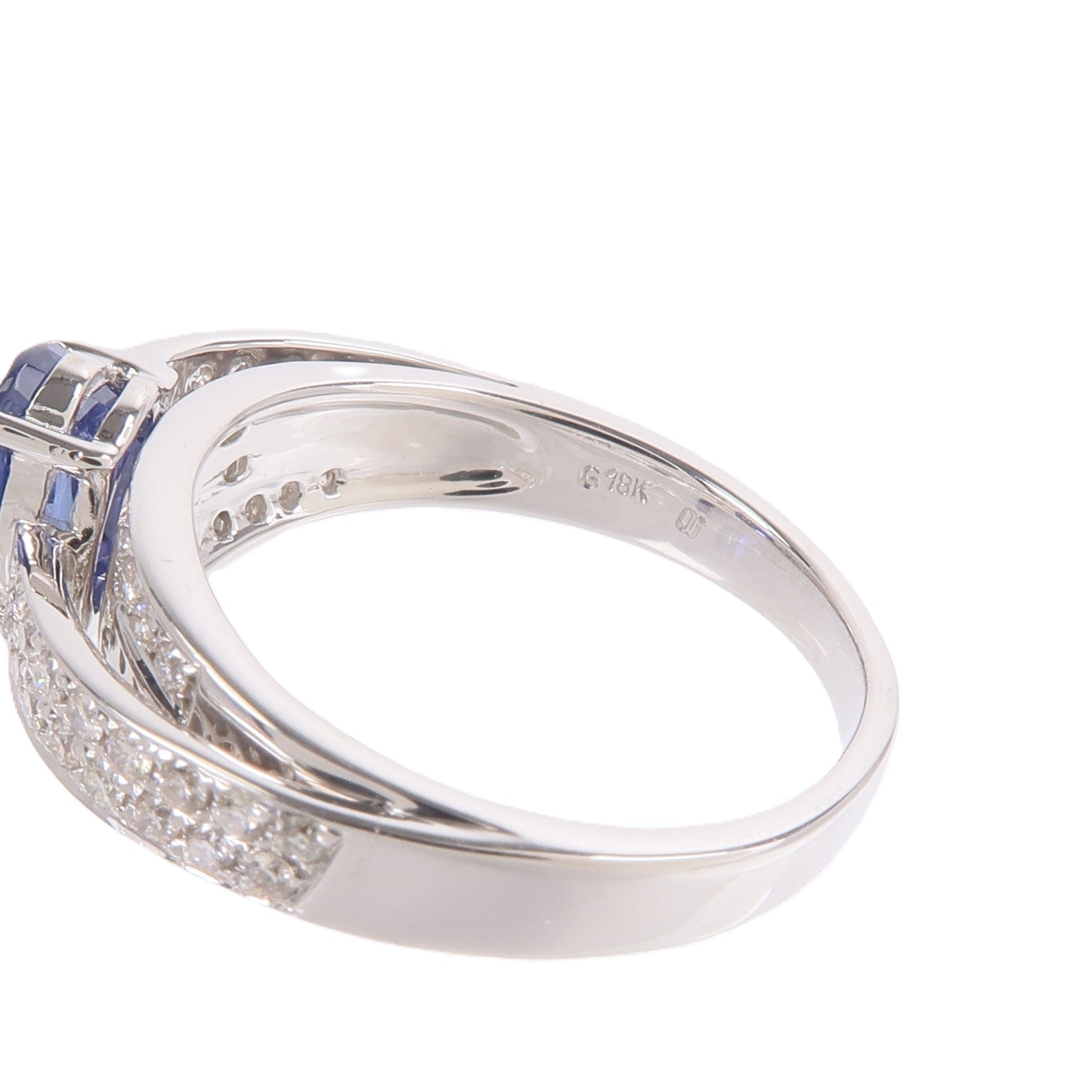 JEWELRY 18K白金Sapphire Diamond Ring藍寶石鑽石戒指