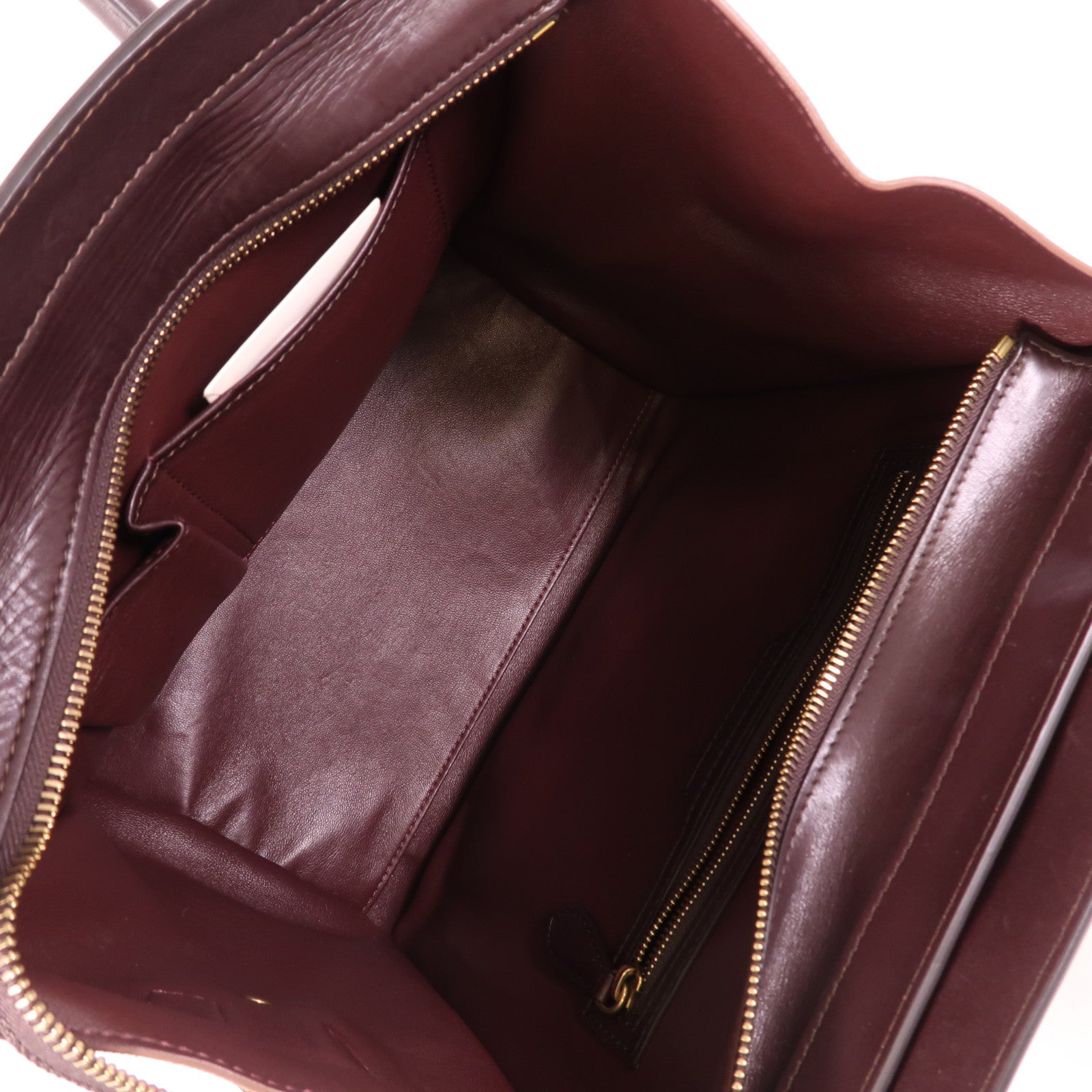 CELINE 牛皮皮革Mini Luggage金扣手挽袋