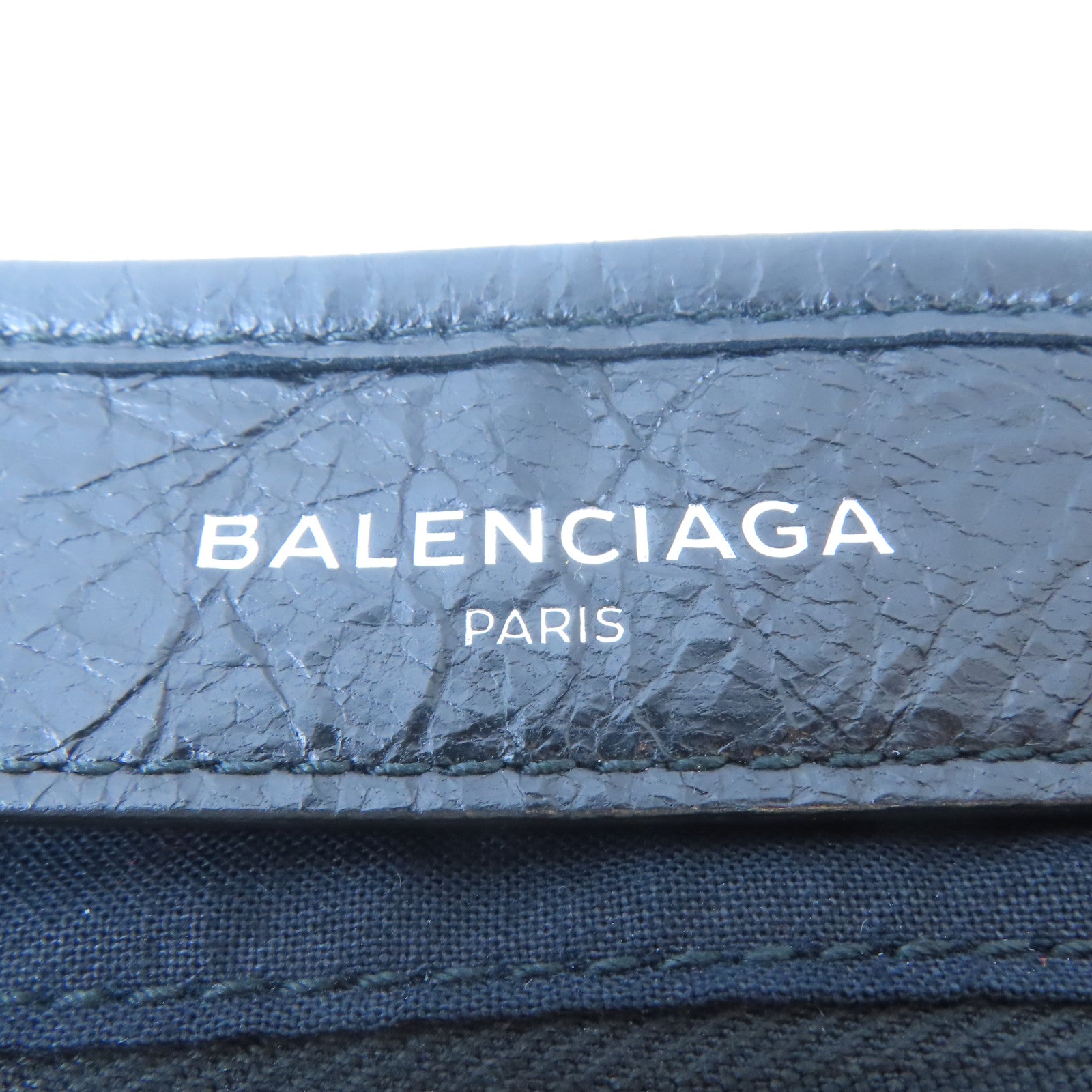 BALENCIAGA 牛皮皮革Cabas Tote Bag銀扣手挽袋黑色