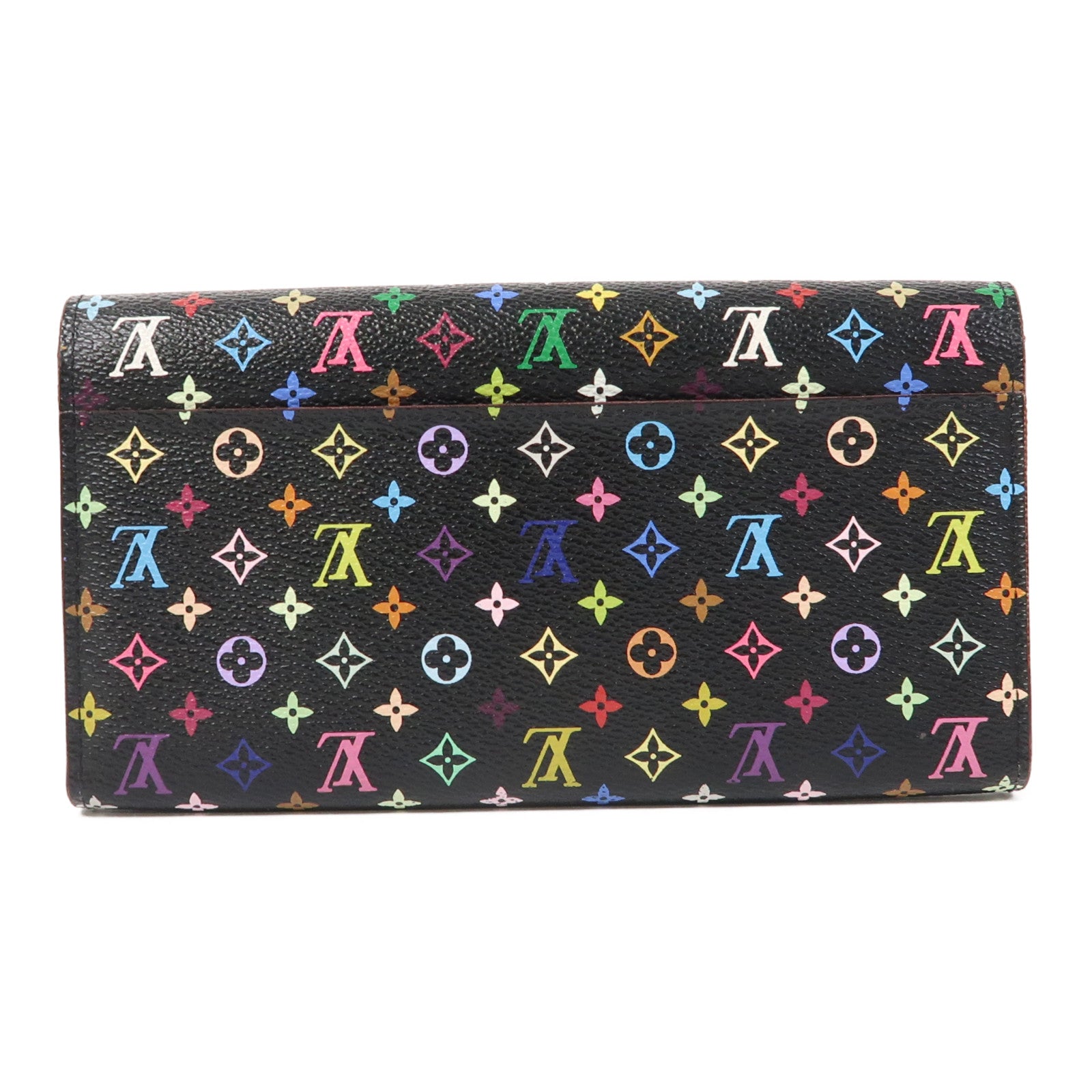 LOUIS VUITTON 【激減優惠】Monogram Multicolore Portefeuille Sarah Long Wallet金扣長錢包黑色