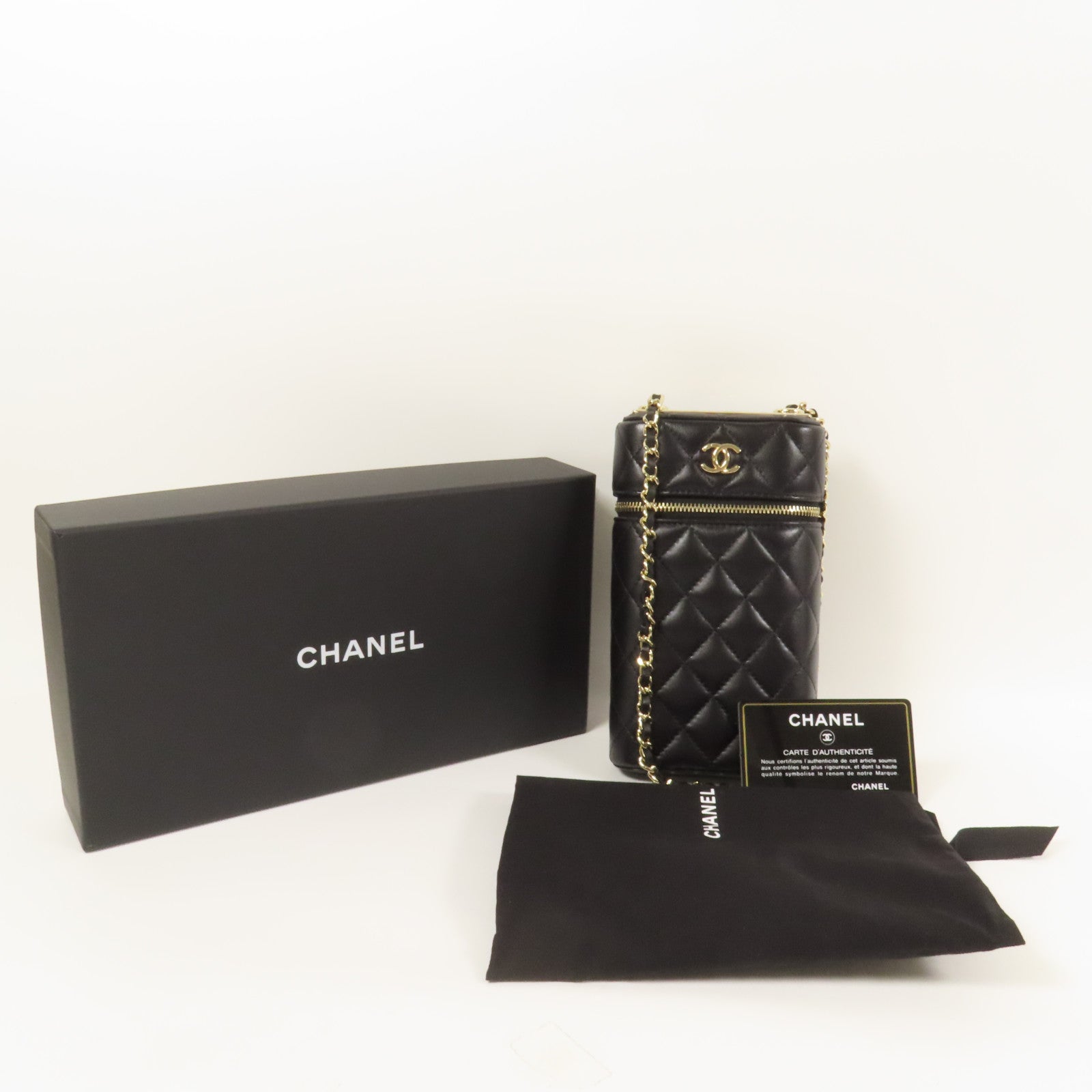 CHANEL 羊皮皮革Chain Shoulder金扣肩背袋