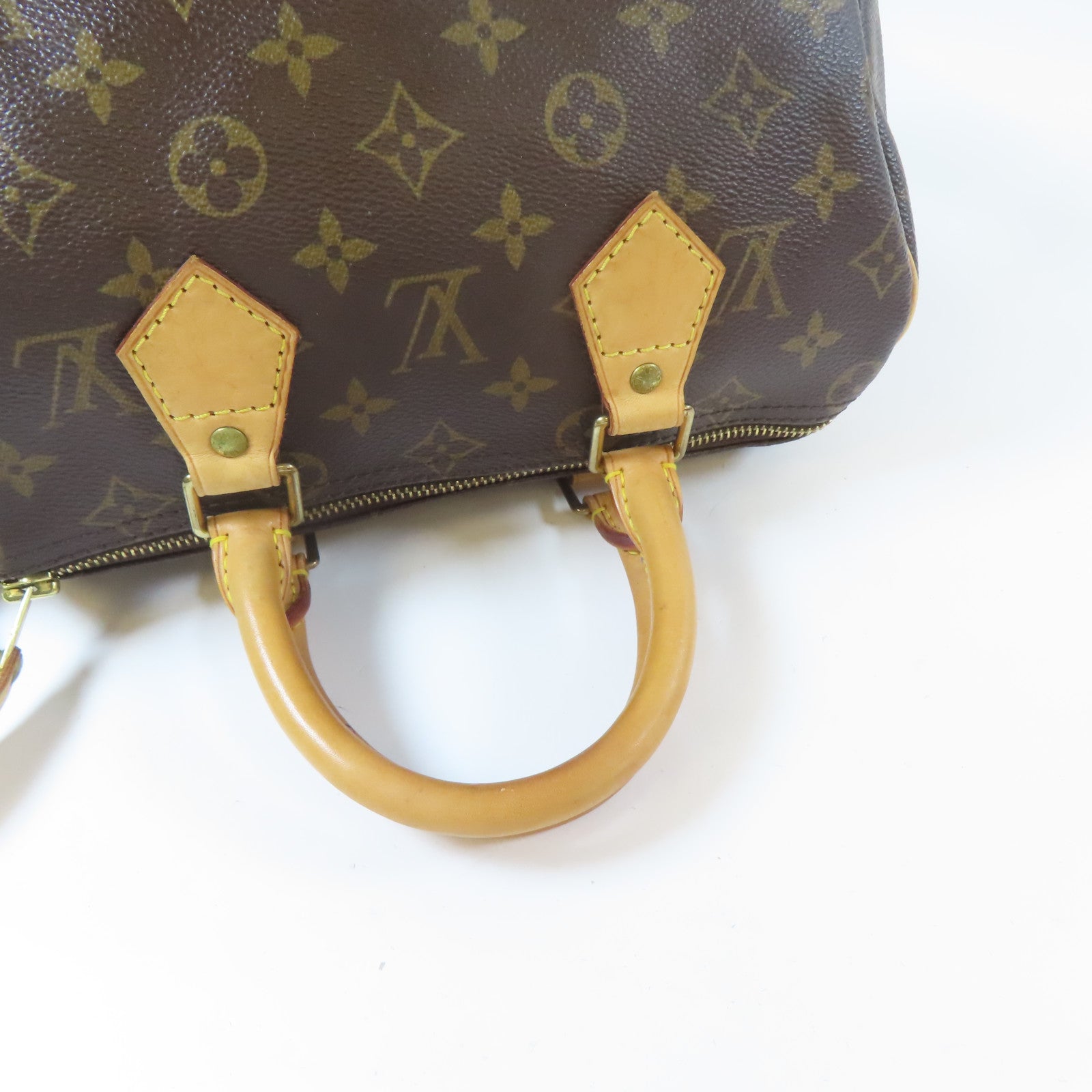 LOUIS VUITTON Monogram Speedy 25金扣手挽袋啡色