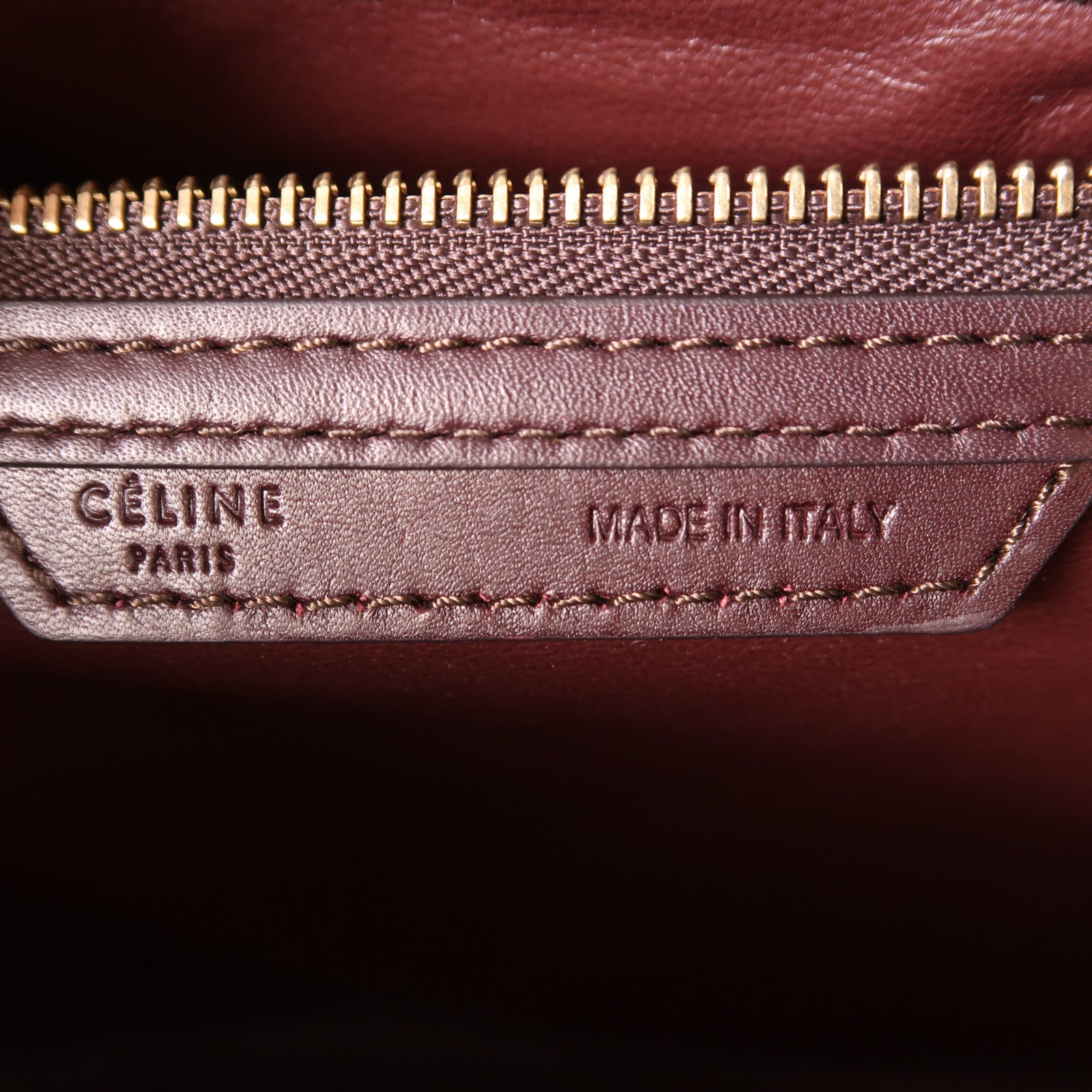 CELINE 牛皮皮革Mini Luggage金扣手挽袋