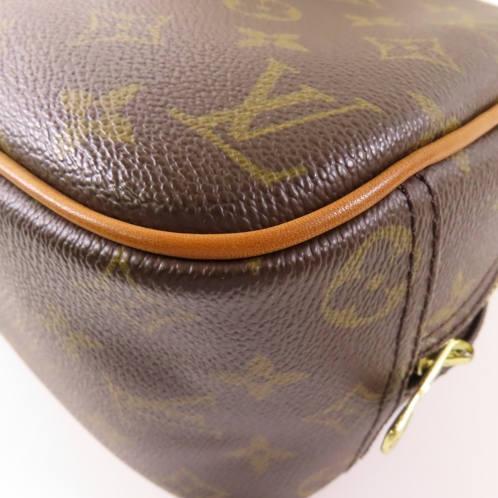 LOUIS VUITTON Monogram Trouville金扣手挽袋棕色