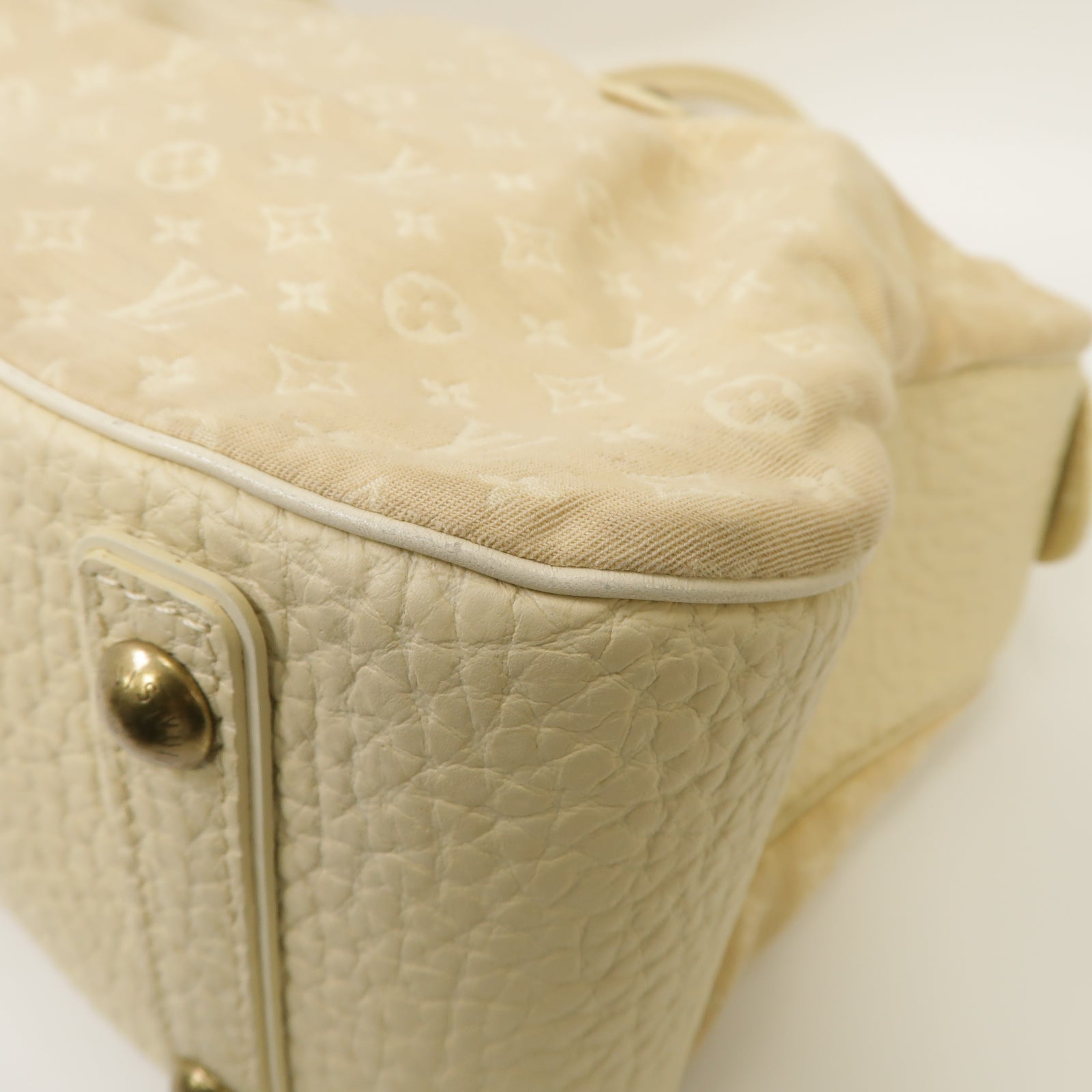 LOUIS VUITTON 【激減優惠】Monogram Mini帆布Trapeze GM金扣手挽袋米色