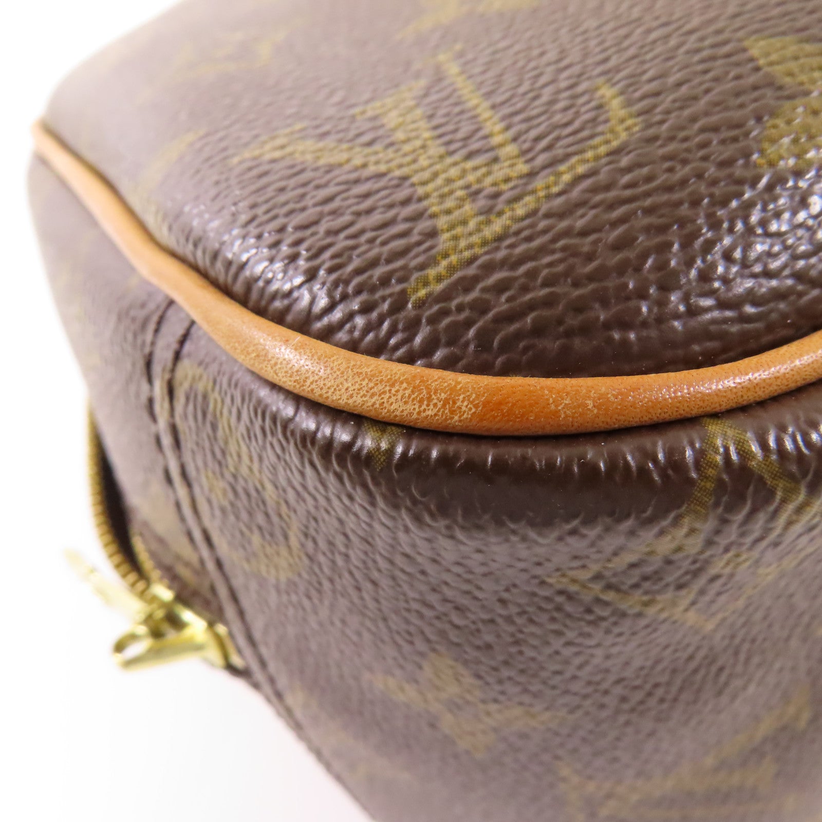 LOUIS VUITTON 【激減優惠】Monogram Trouville金扣手挽袋棕色