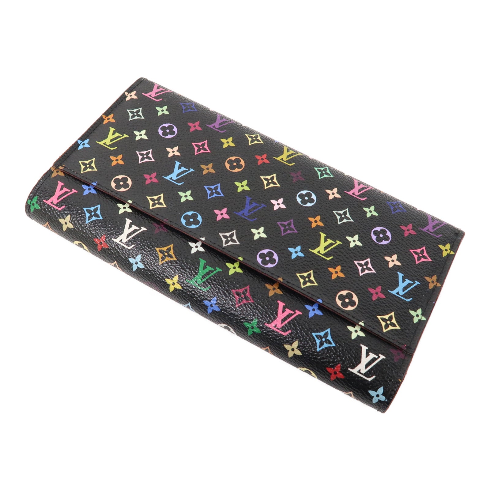 LOUIS VUITTON 【激減優惠】Monogram Multicolore Portefeuille Sarah Long Wallet金扣長錢包黑色