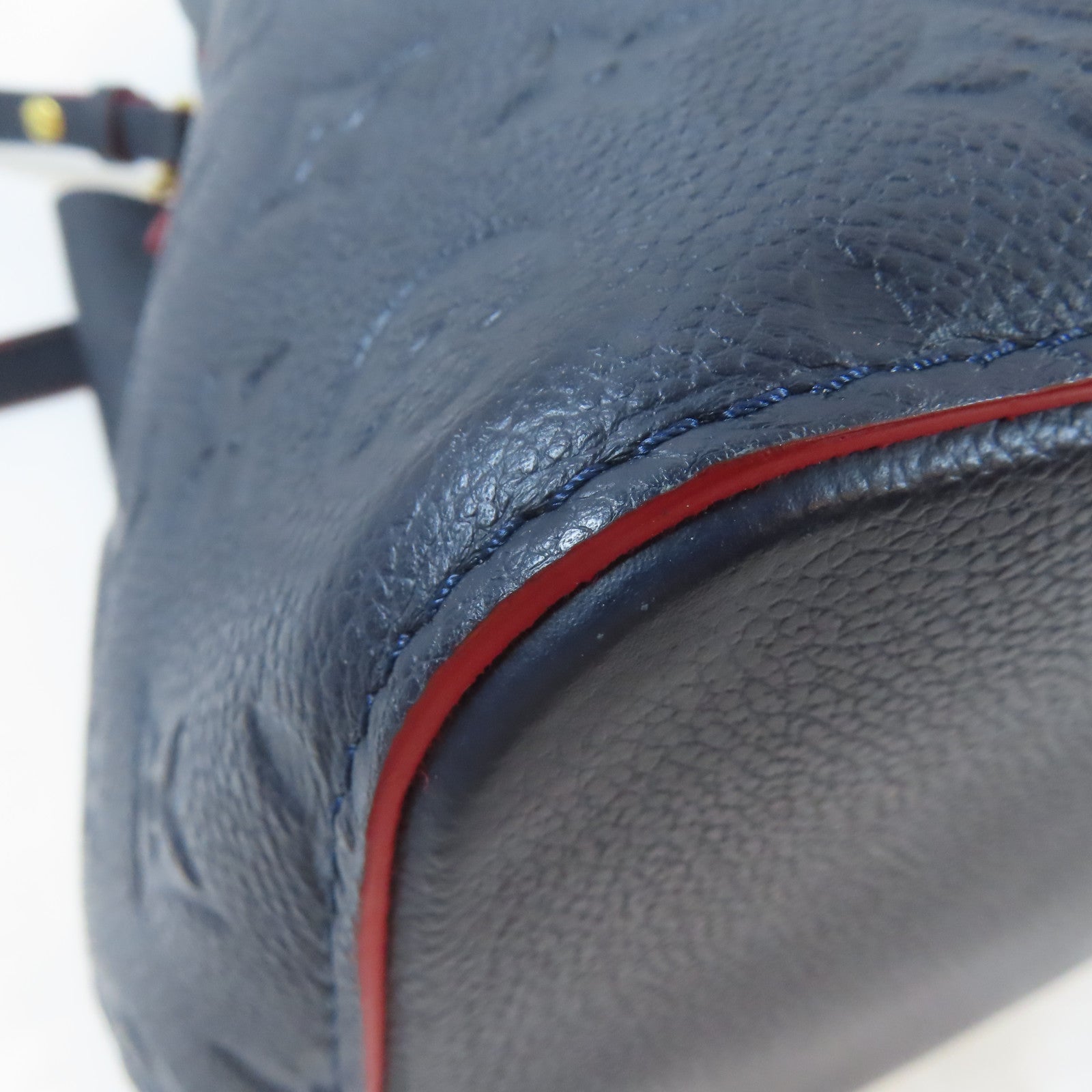 LOUIS VUITTON Monogram Empreinte Neo Noe金扣手挽肩背兩用袋深藍色