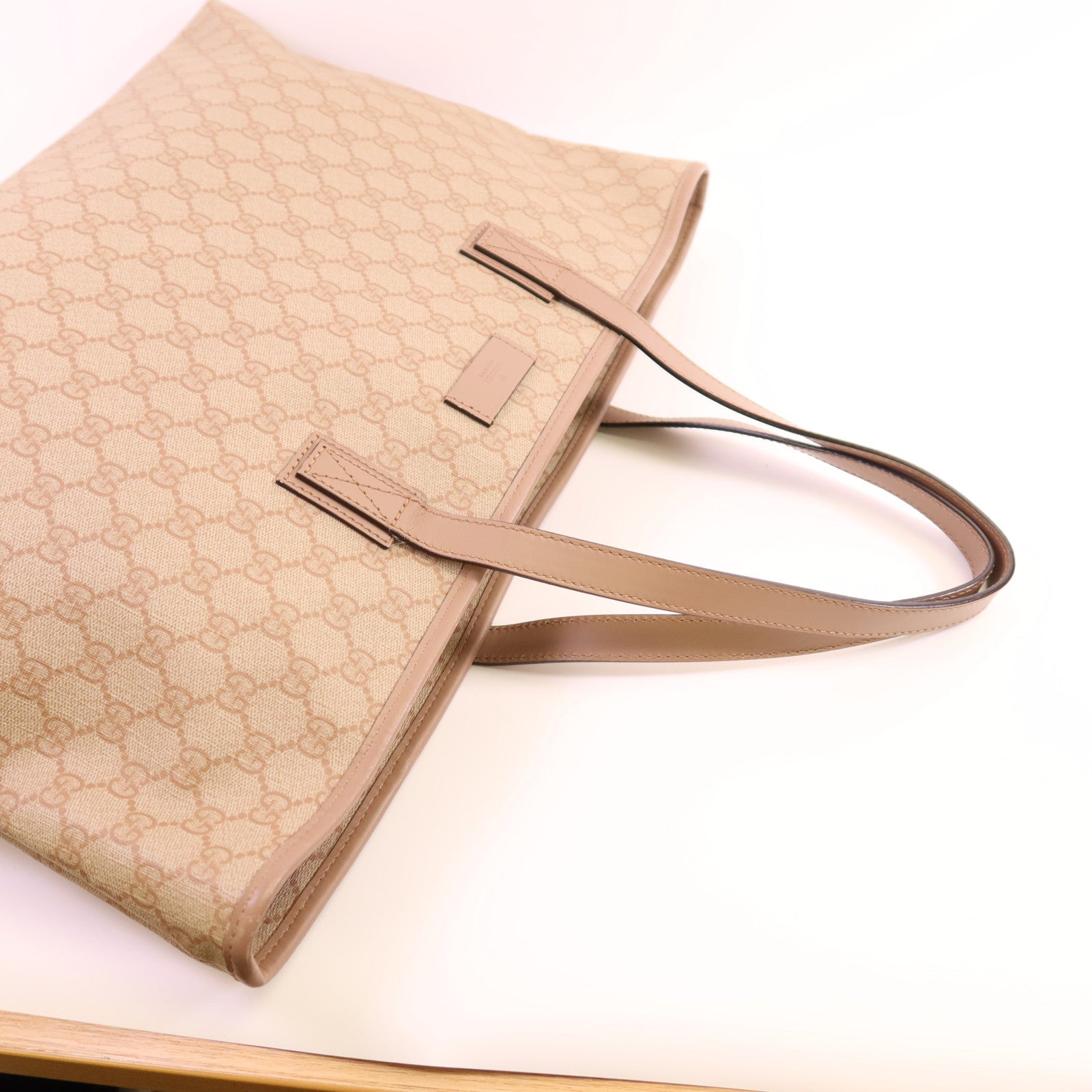 GUCCI 塗層帆布Tote Bag金扣肩背袋
