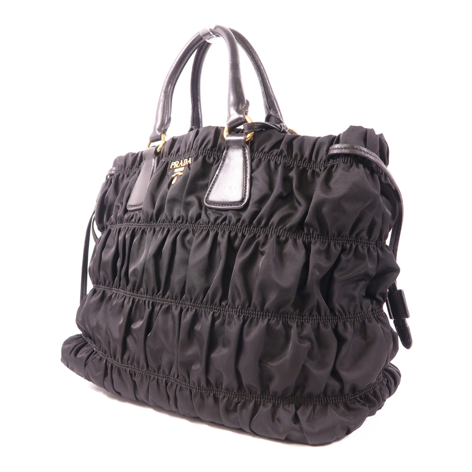 PRADA 尼龍2 Way Shoulder金扣手挽肩背兩用袋