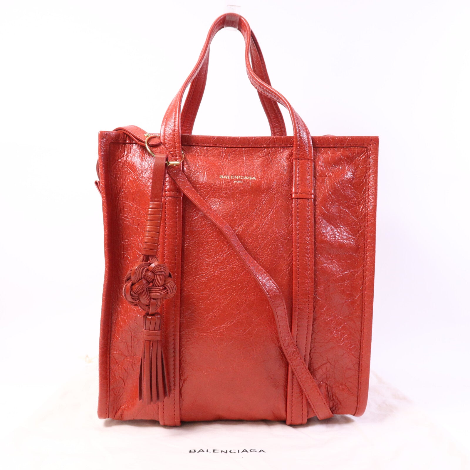 BALENCIAGA 牛皮皮革Bazar金扣手挽肩背兩用袋