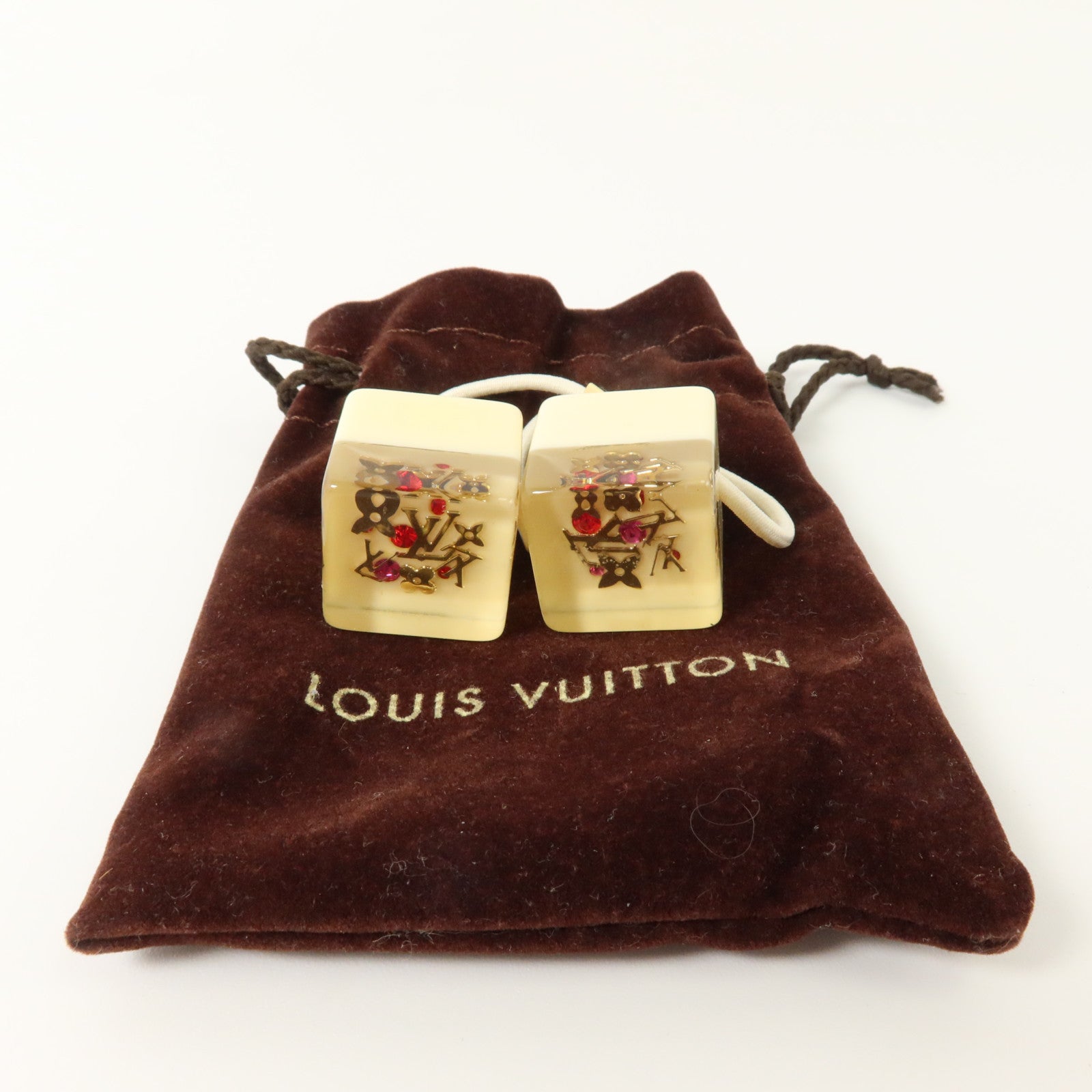 LOUIS VUITTON PVC Hair Cube髮圈