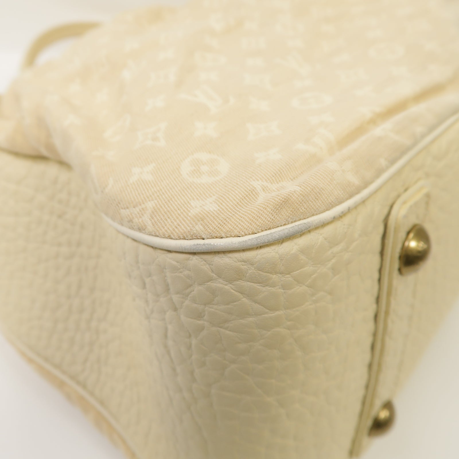 LOUIS VUITTON 【激減優惠】Monogram Mini帆布Trapeze GM金扣手挽袋米色