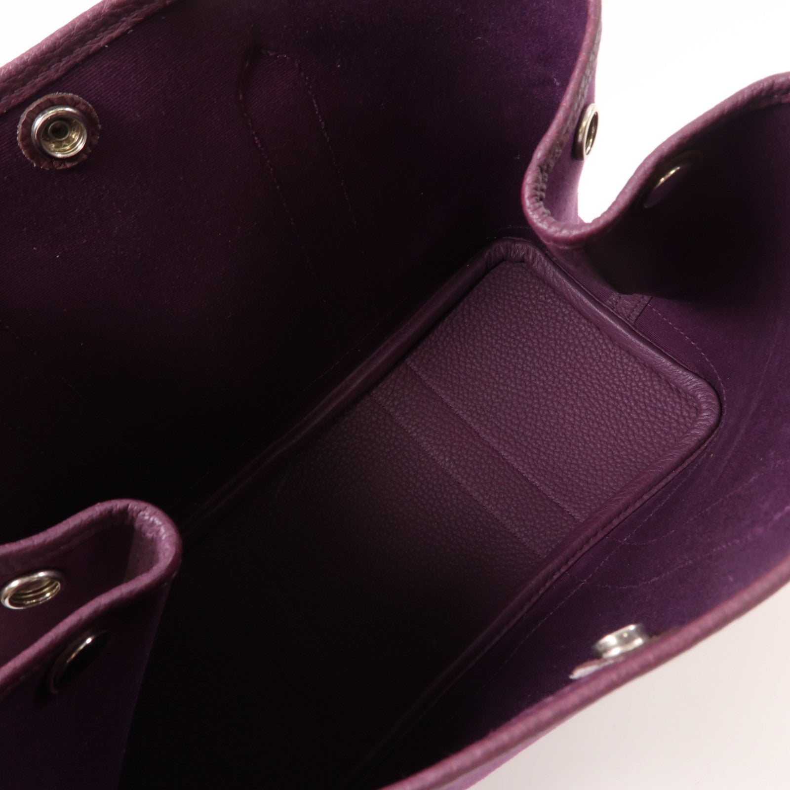 HERMES PHW Garden Party TPM Tote Bag Handbag Canvas Anemone