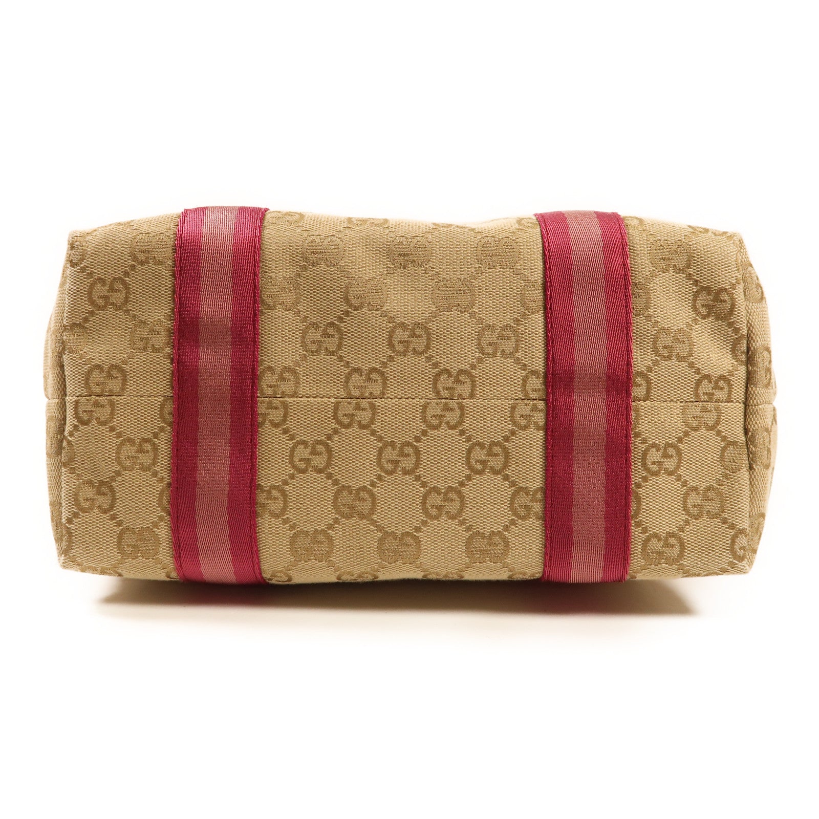 GUCCI 帆布Shoulder Tote金扣手挽袋啡色