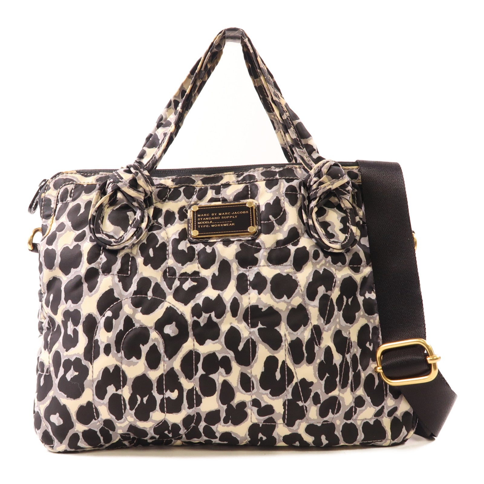 MARC BY MARC JACOBS 尼龍2 Way Shoulder金扣手挽肩背兩用袋